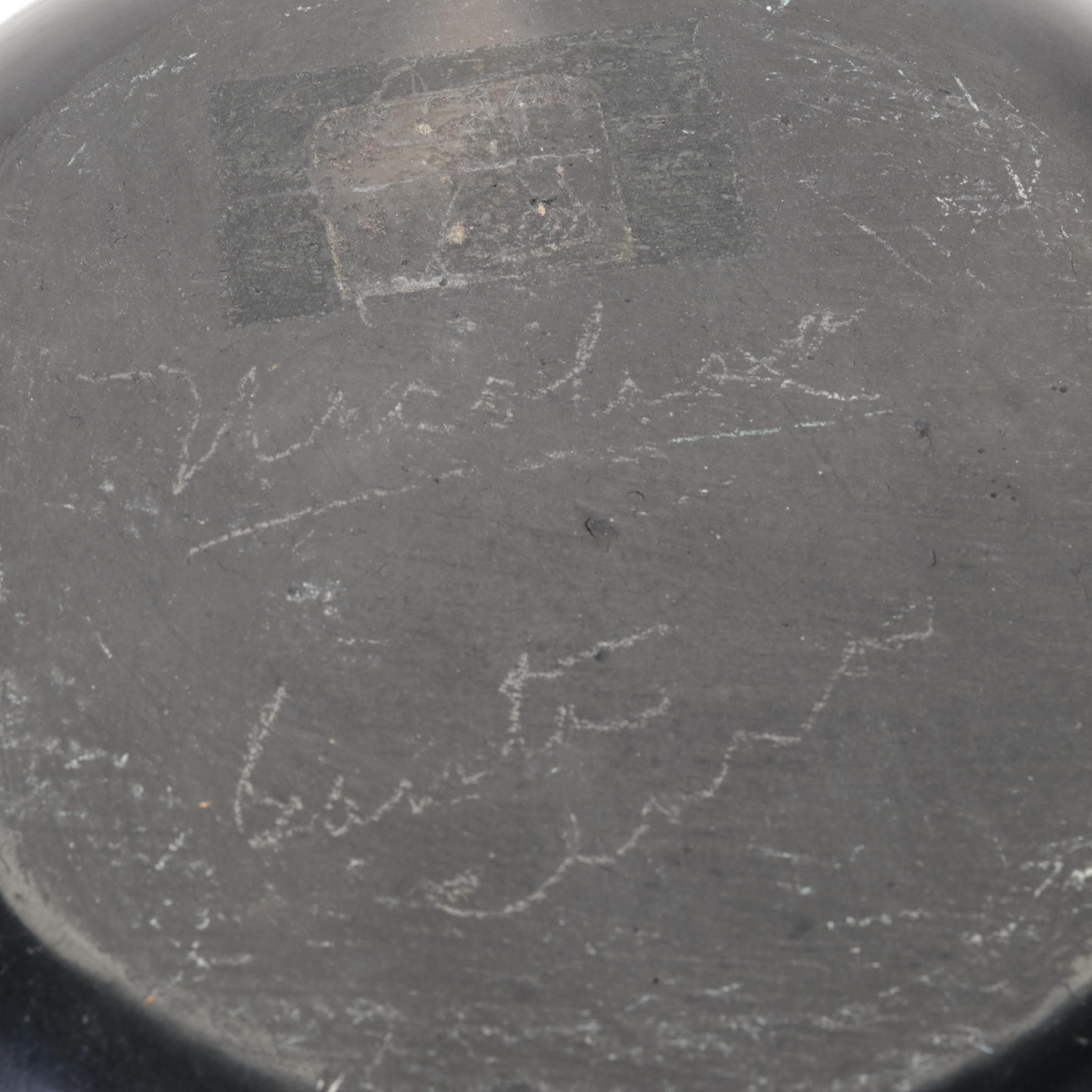 Inca Tumi Ceremonial Knife with Santa Clara Etched Bowl & Mayan Effigy Relief