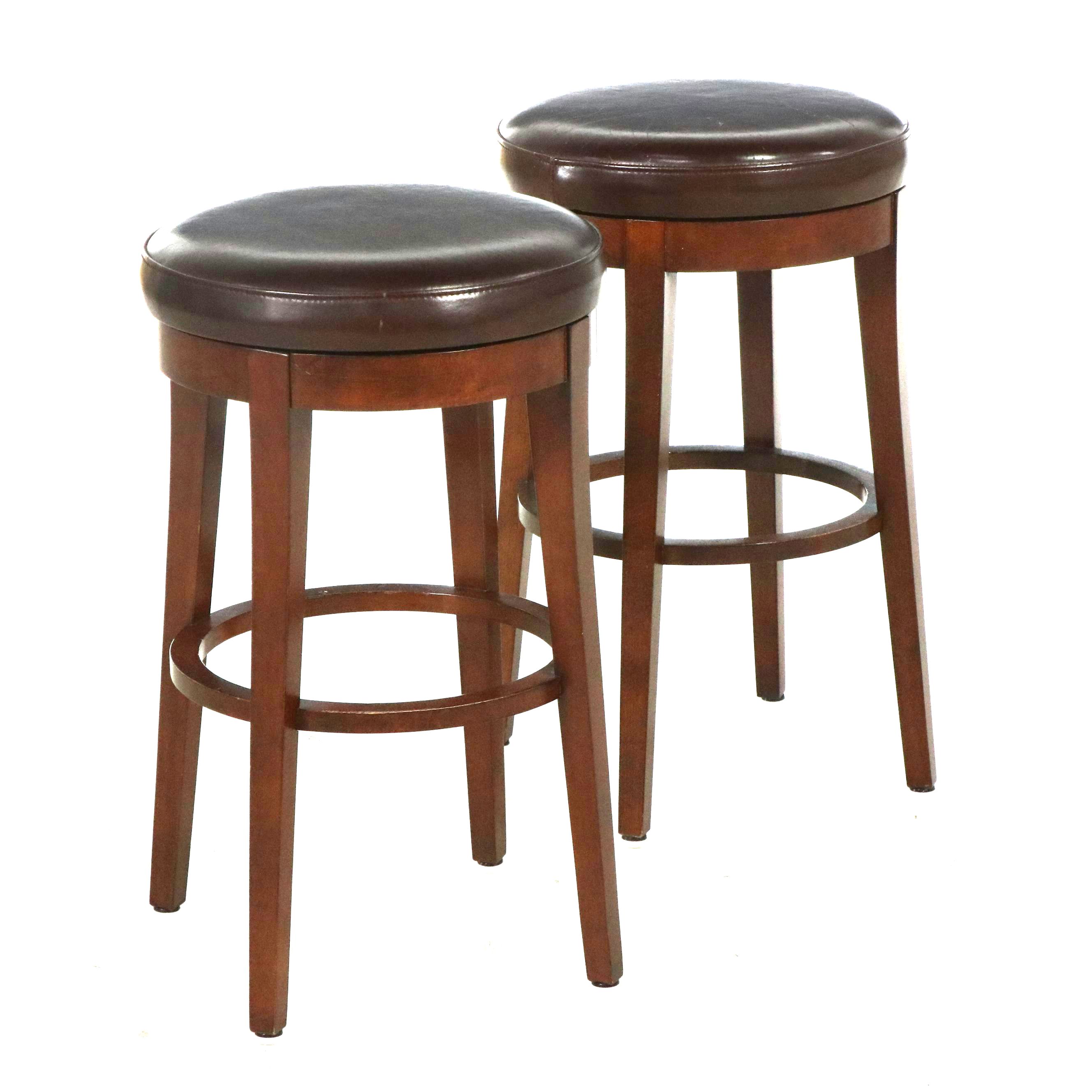 Pair of Pottery Barn Swivel Stools