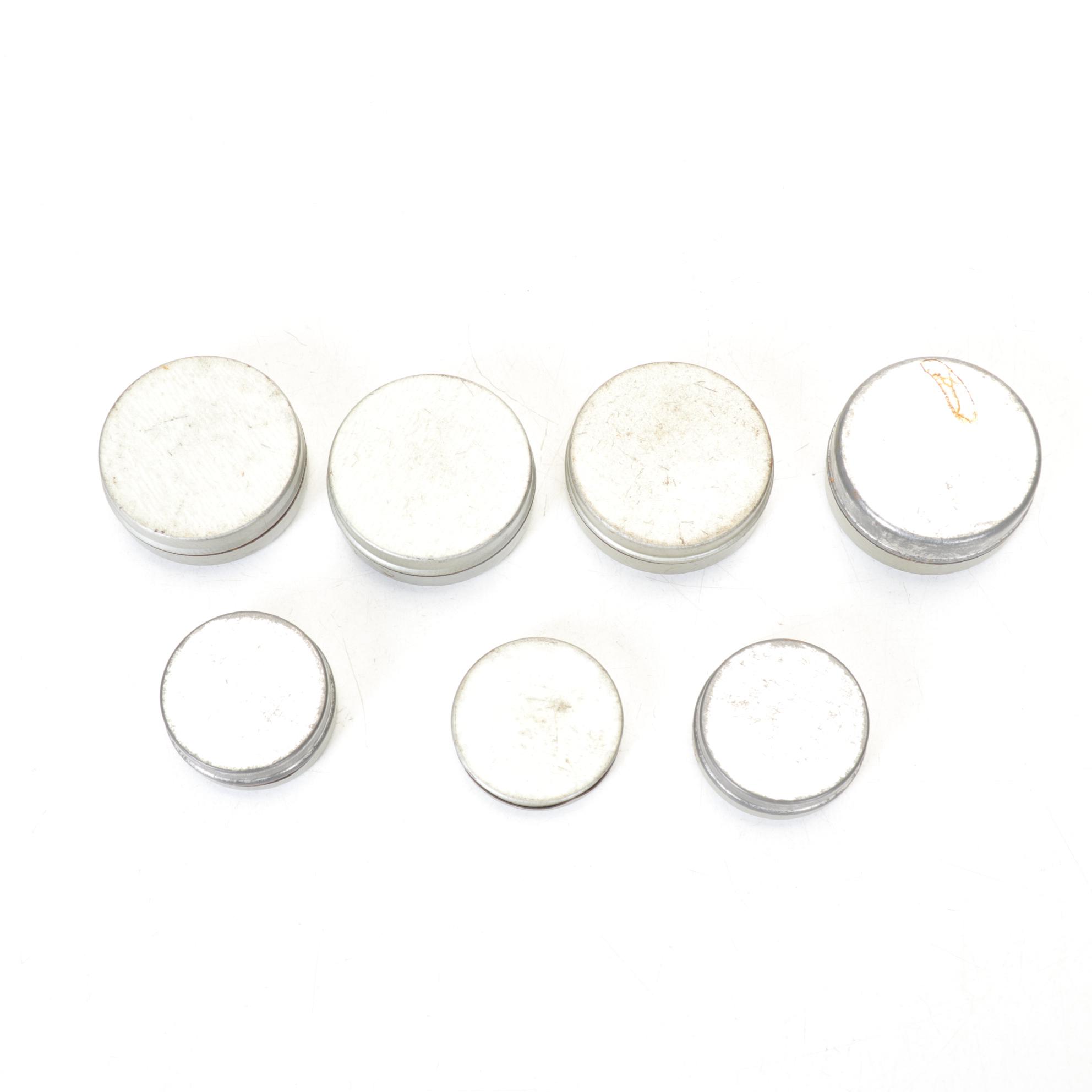 Velvet Pipe & Cigarette Tobacco Tin with Jewelry Tins & "Antique Week" Newspaper