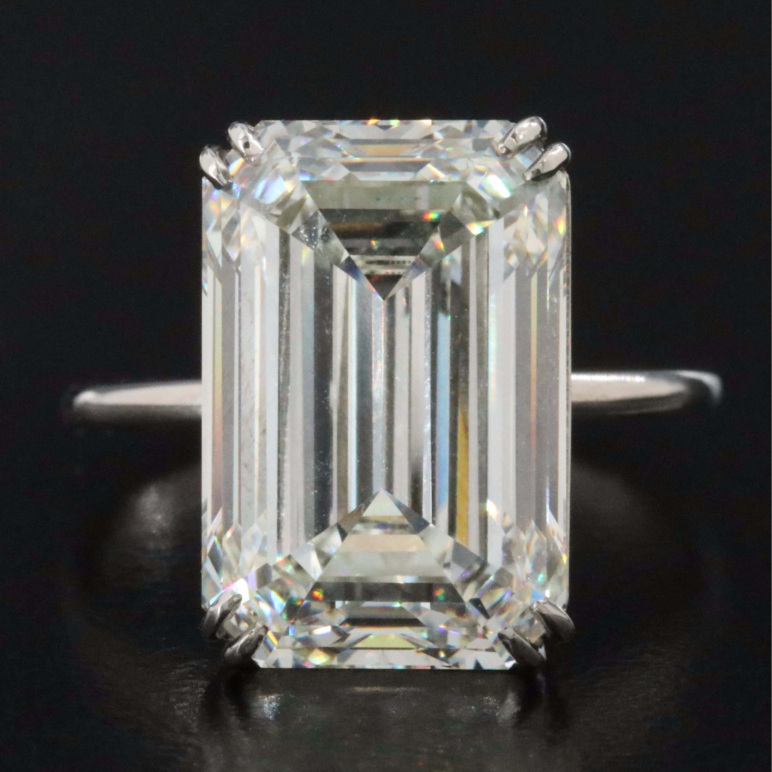 Platinum 10.16 CT Lab Grown Diamond Ring with IGI Report