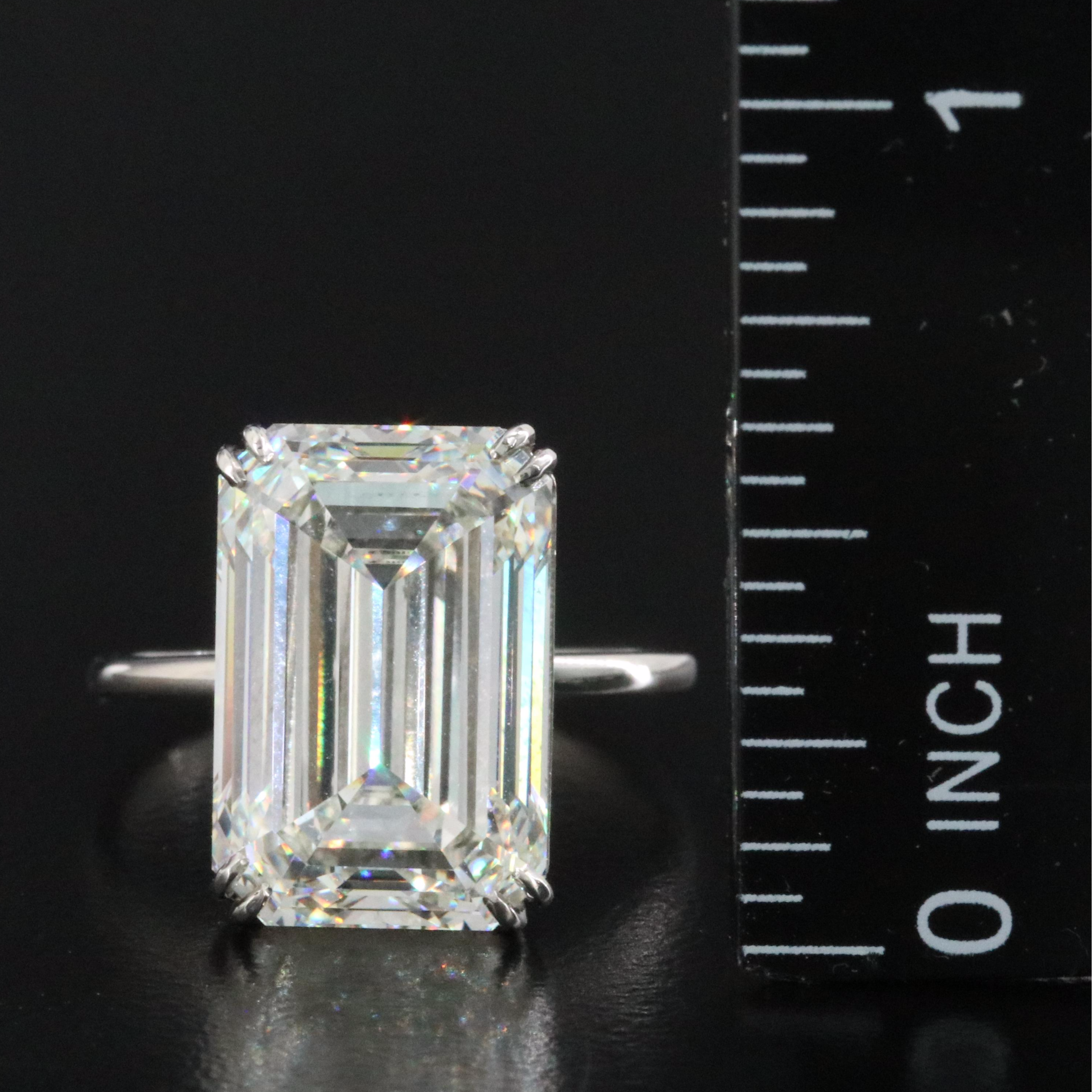 Platinum 10.16 CT Lab Grown Diamond Ring with IGI Report
