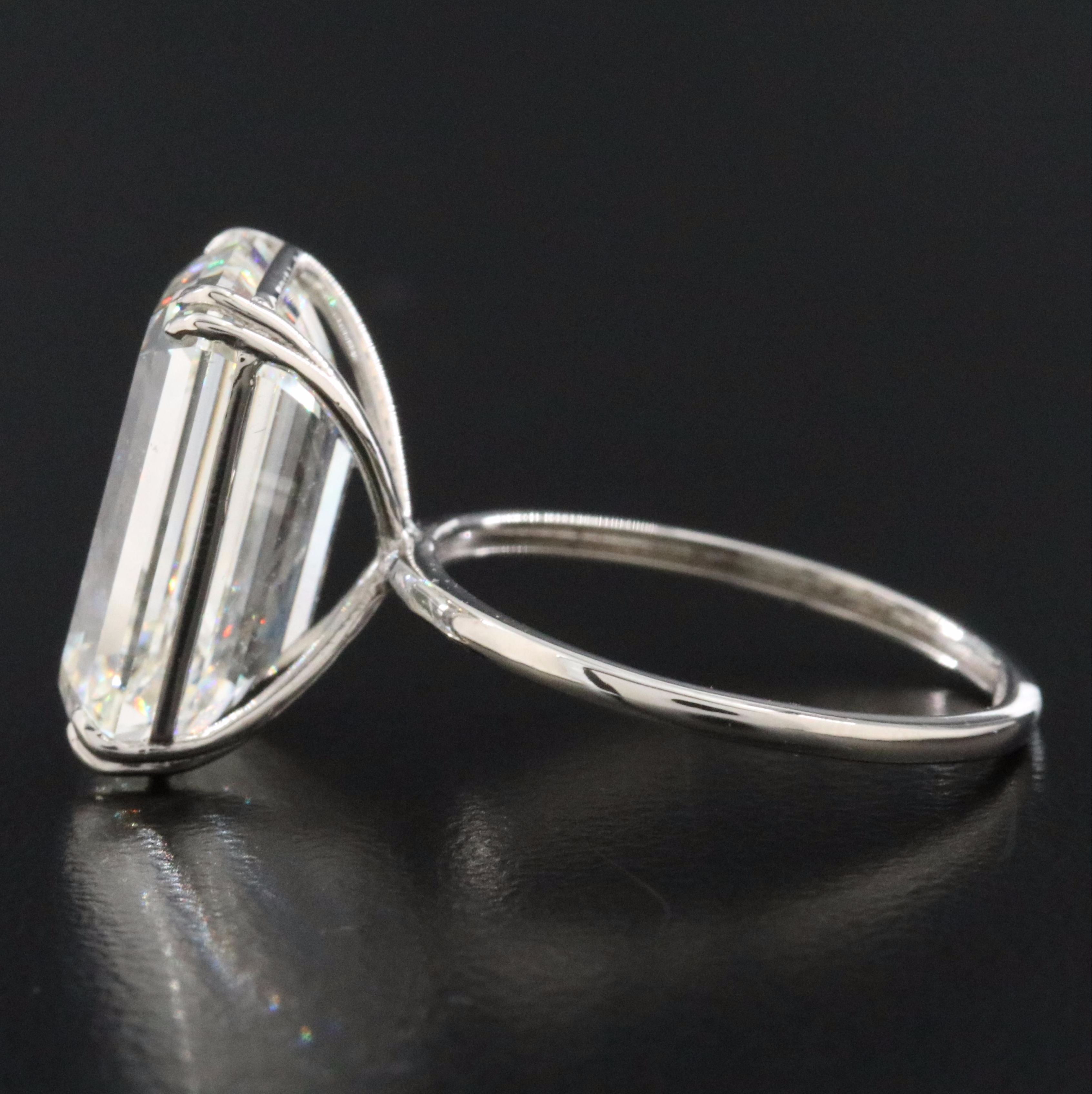 Platinum 10.16 CT Lab Grown Diamond Ring with IGI Report