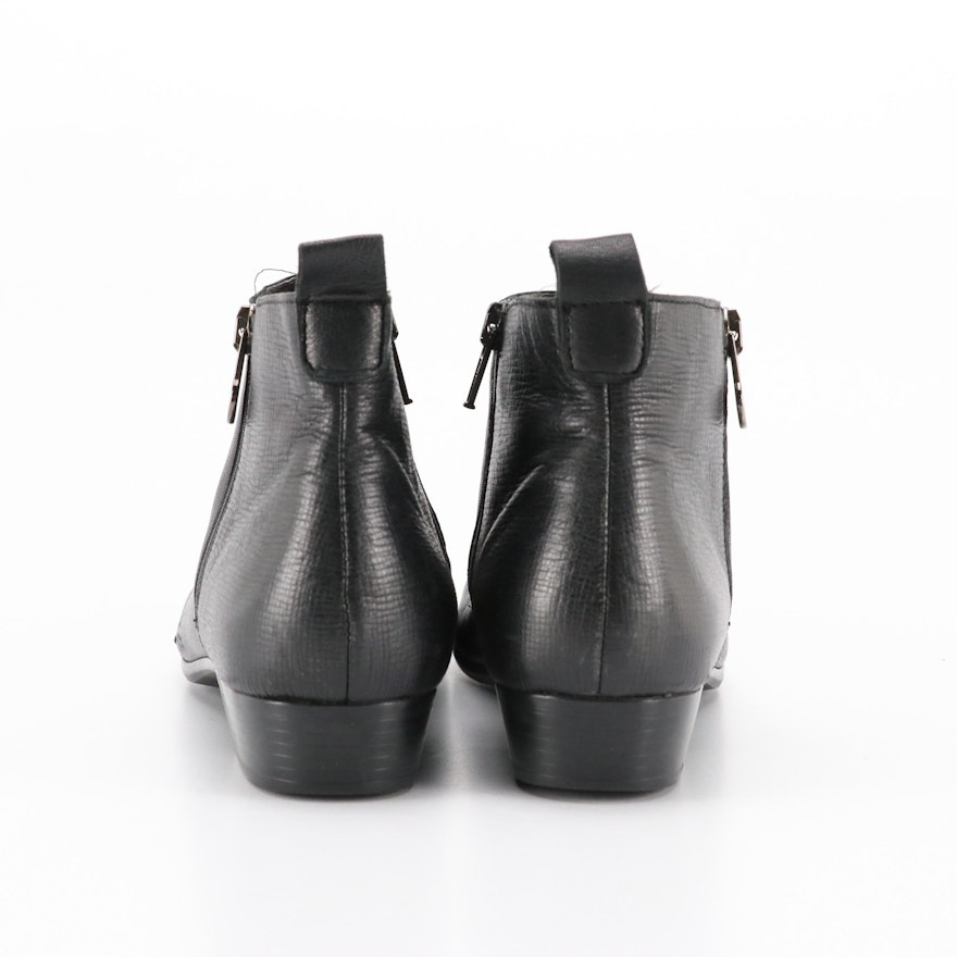 Salvatore Ferragamo Black Lace-Up Chukka Boots & Munro Booties in Black Leather | EBTH