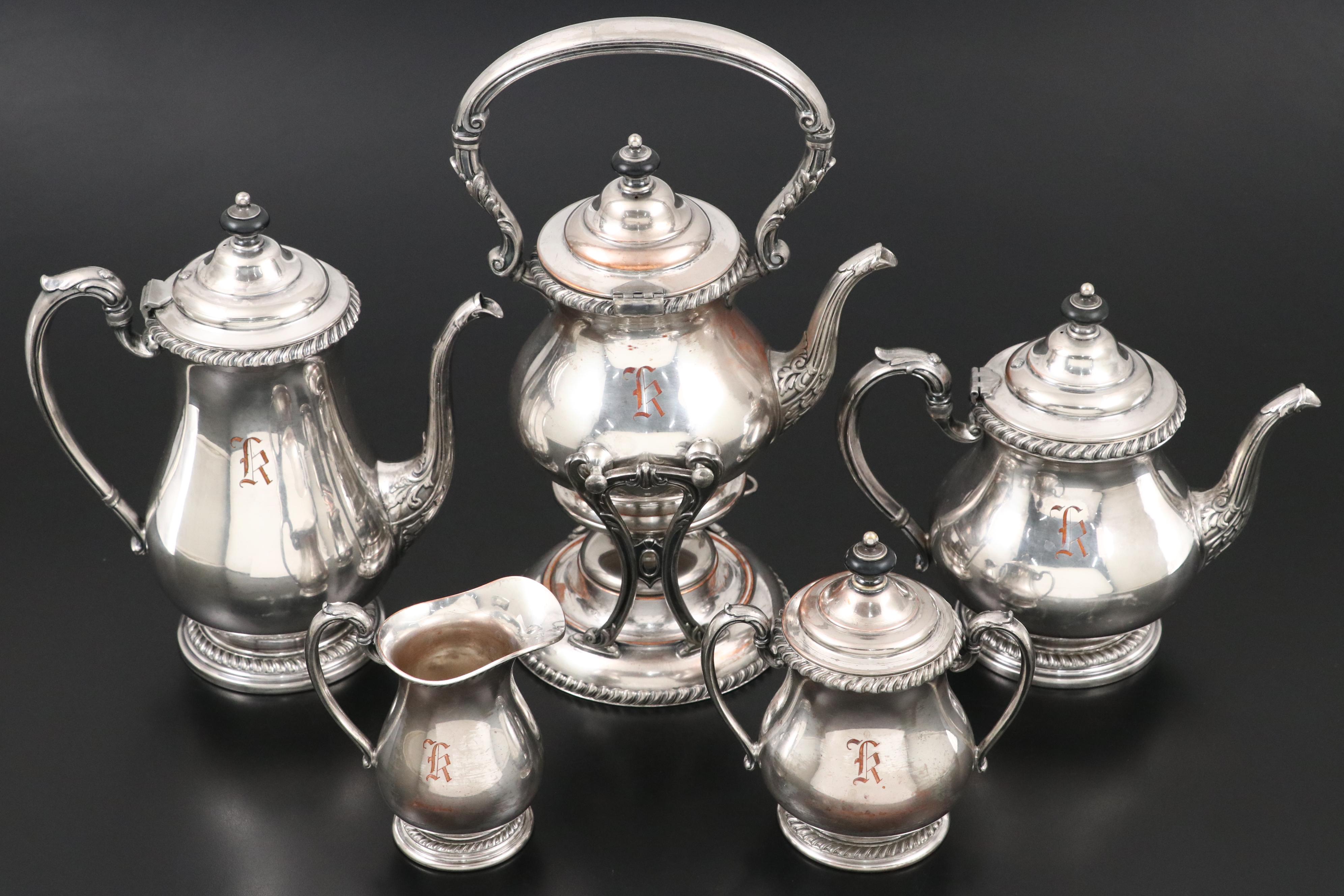 Friedman Silver Co. Silver Plate Coffee and Tea Service
