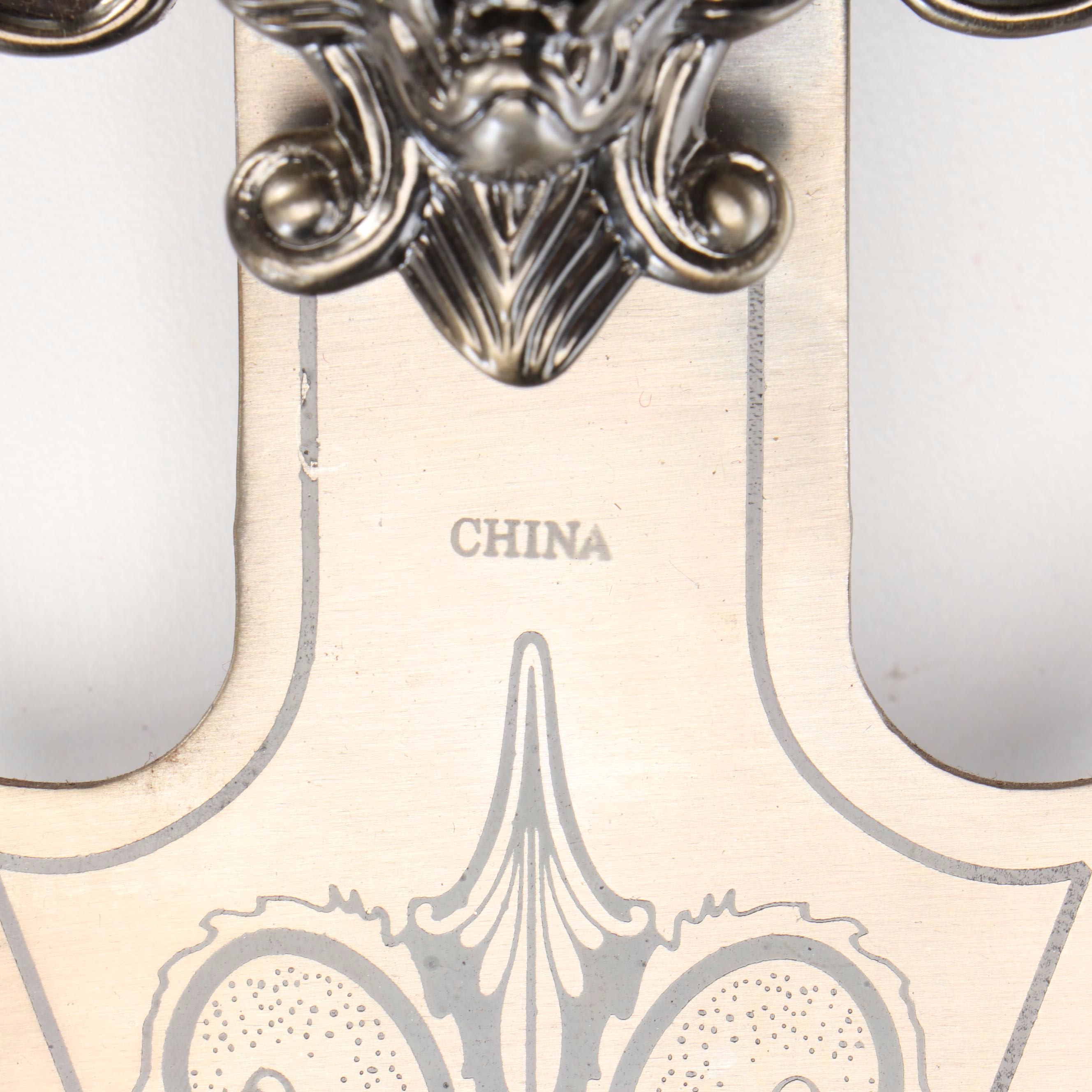 Fantasy Role Play Sword with Ornate Enamel Work and Dragon Hilt