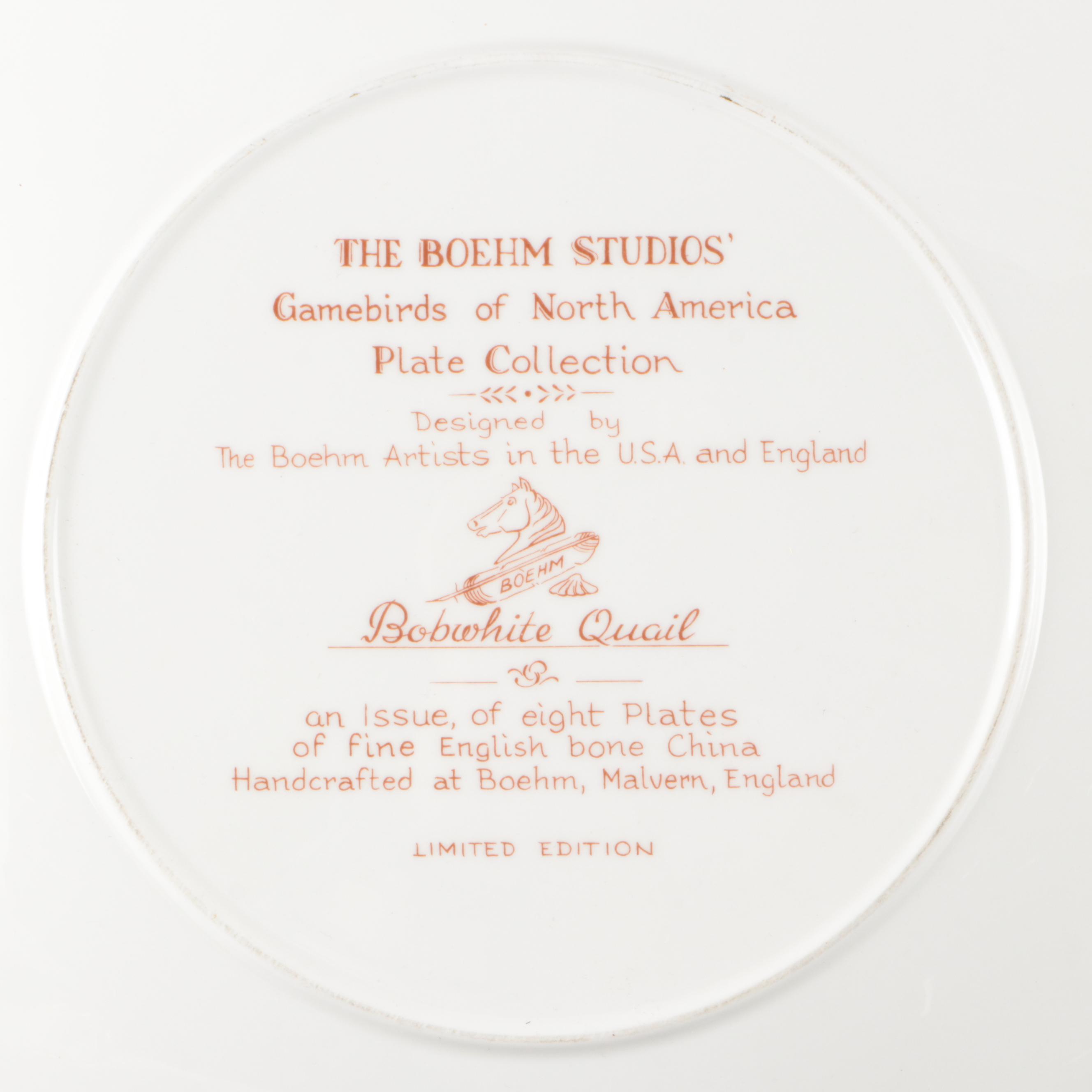 J&C and Other Porcelain Tableware with Boehm Bird Collector Plates