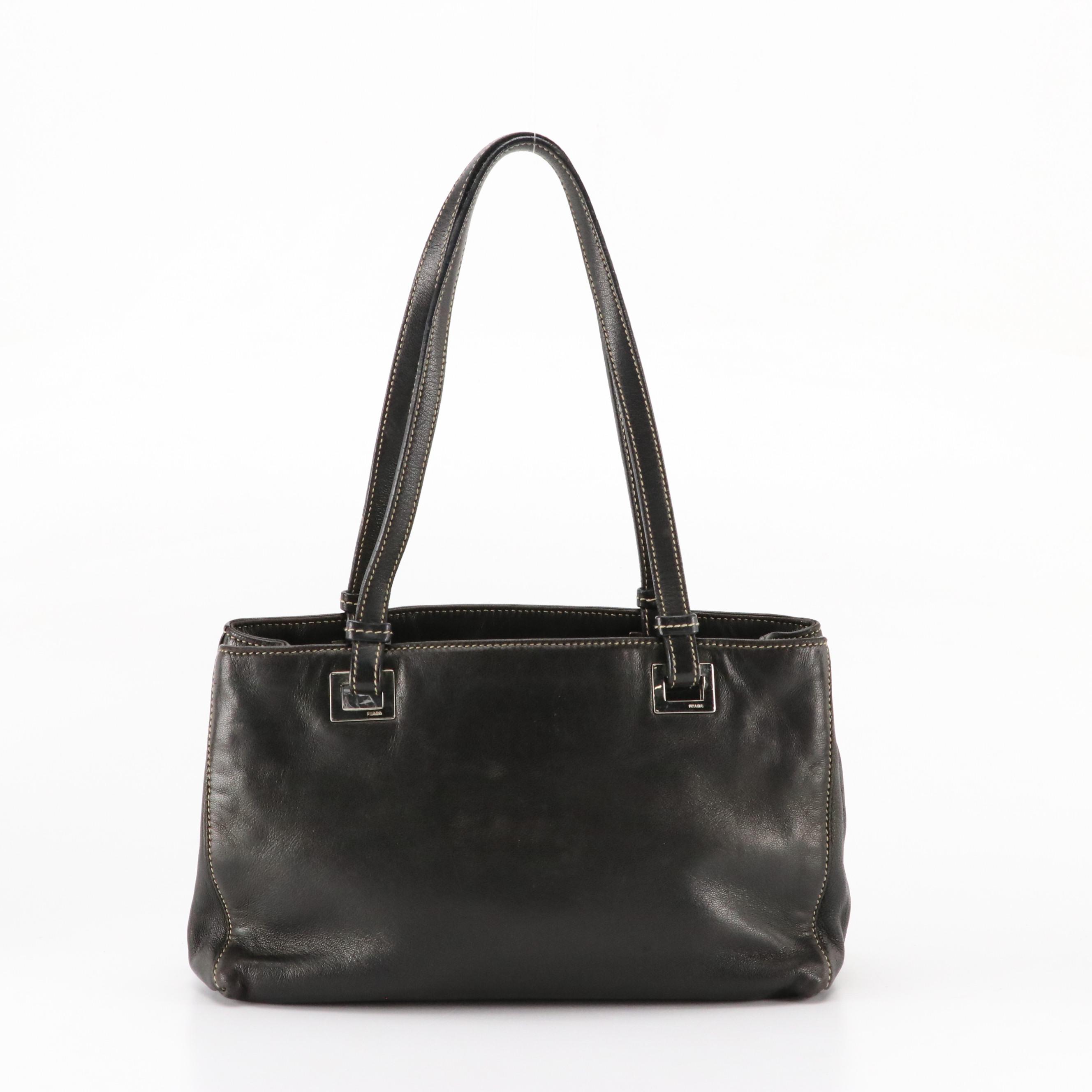 Prada Shoulder Bag in Black Nappa Leather