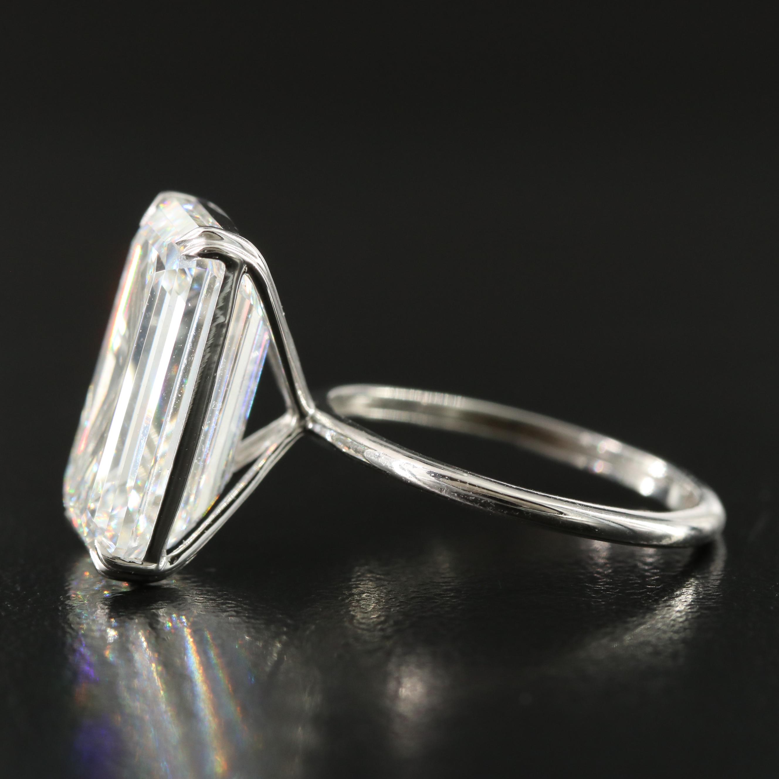 Platinum 10.11 CT Lab Grown Diamond Ring with IGI Report