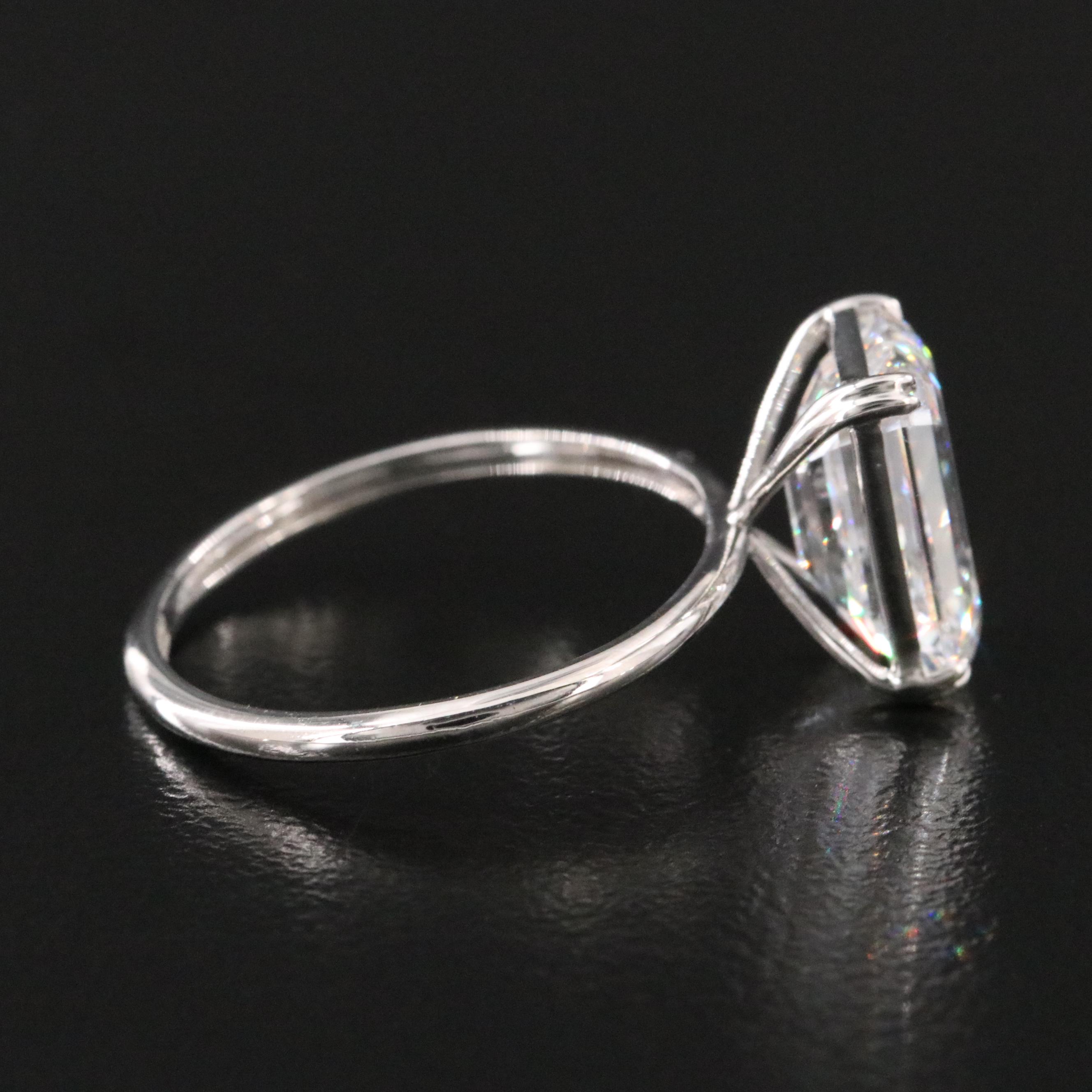 Platinum 4.02 CT Lab Grown Diamond Solitaire Ring with IGI Report