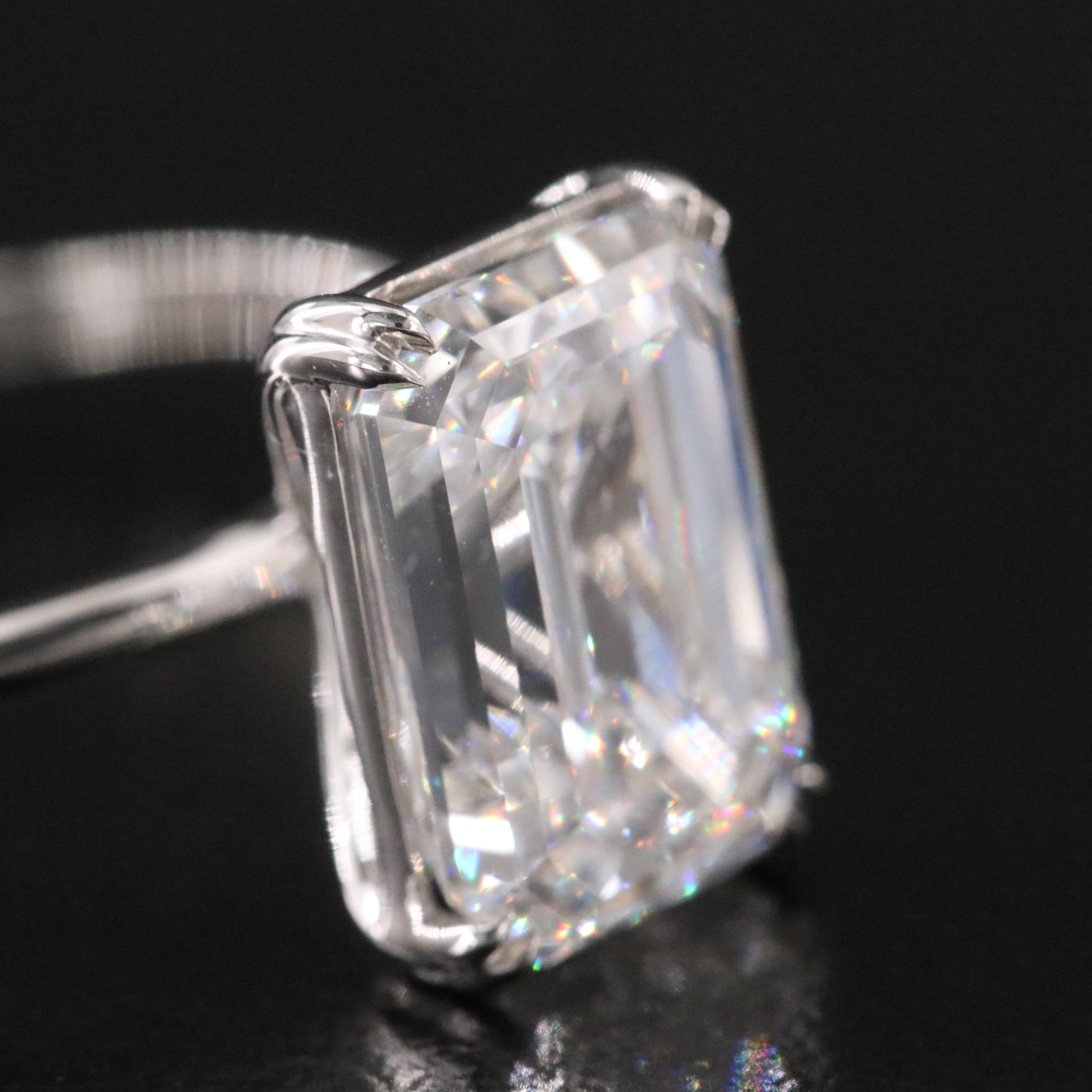 Platinum 4.02 CT Lab Grown Diamond Solitaire Ring with IGI Report