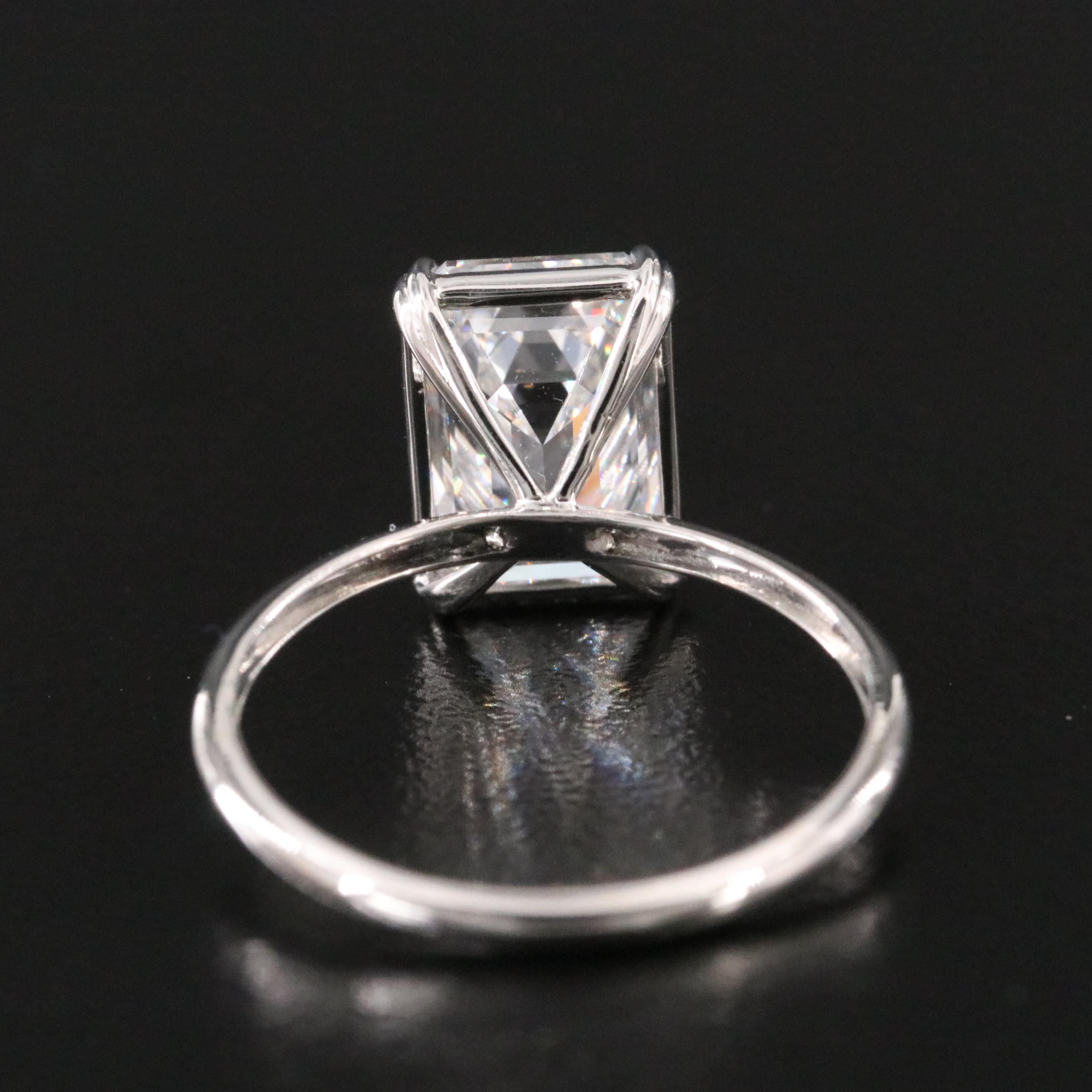 Platinum 4.02 CT Lab Grown Diamond Solitaire Ring with IGI Report