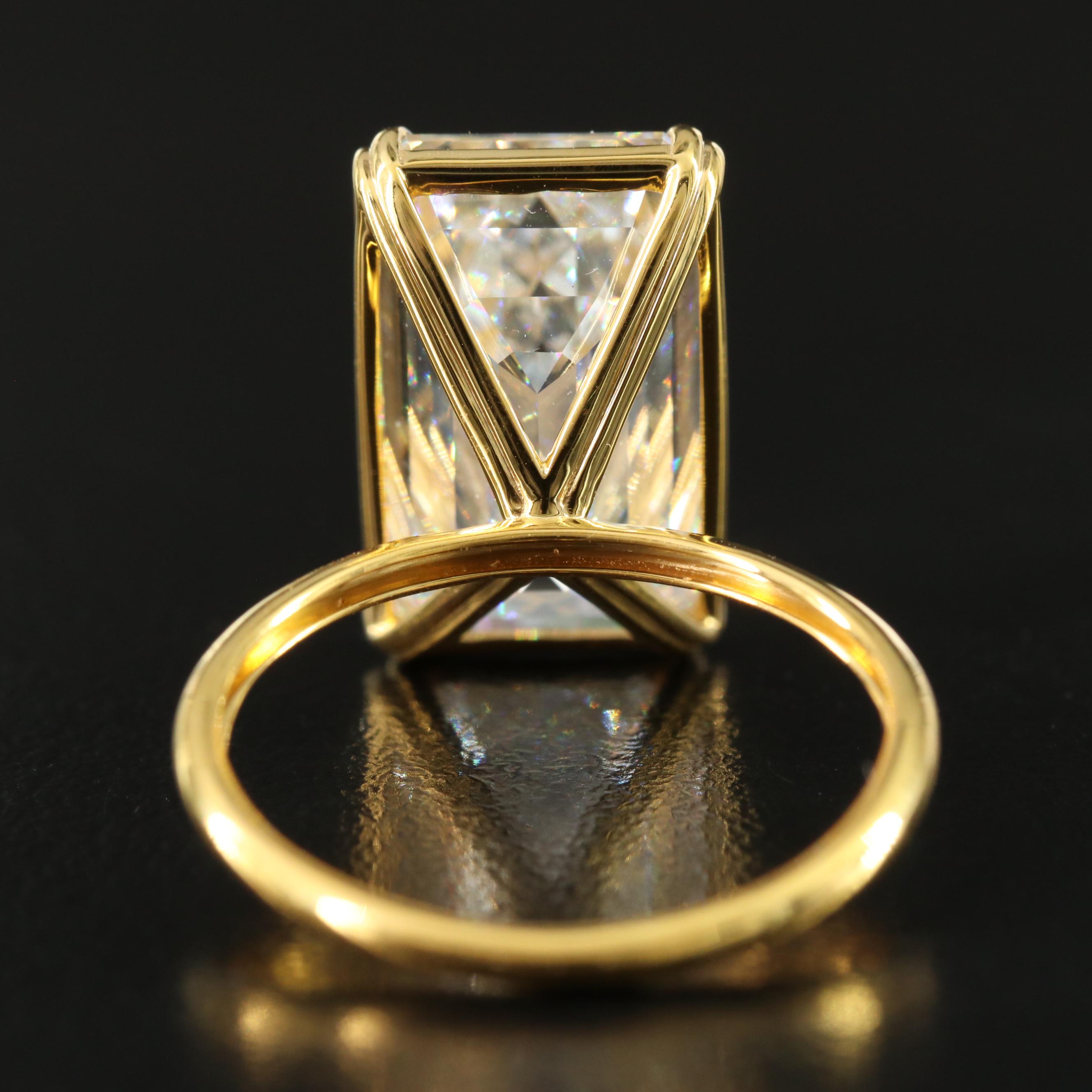 18K 10.03 CT Lab Grown Diamond Solitaire Ring with IGI Report