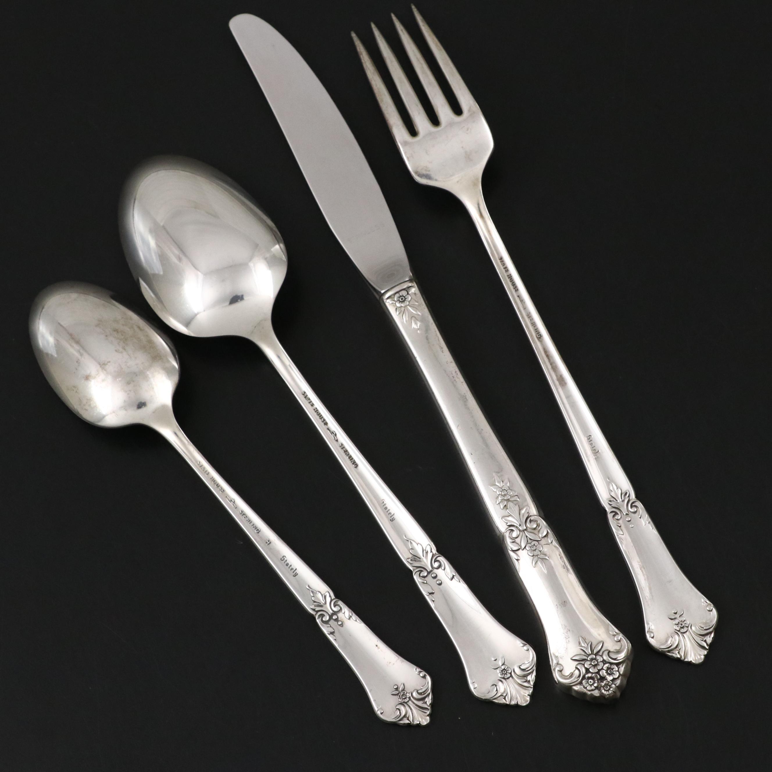State House "Stately" Sterling and Oneida "Rosalie" Silver Plate Flatware