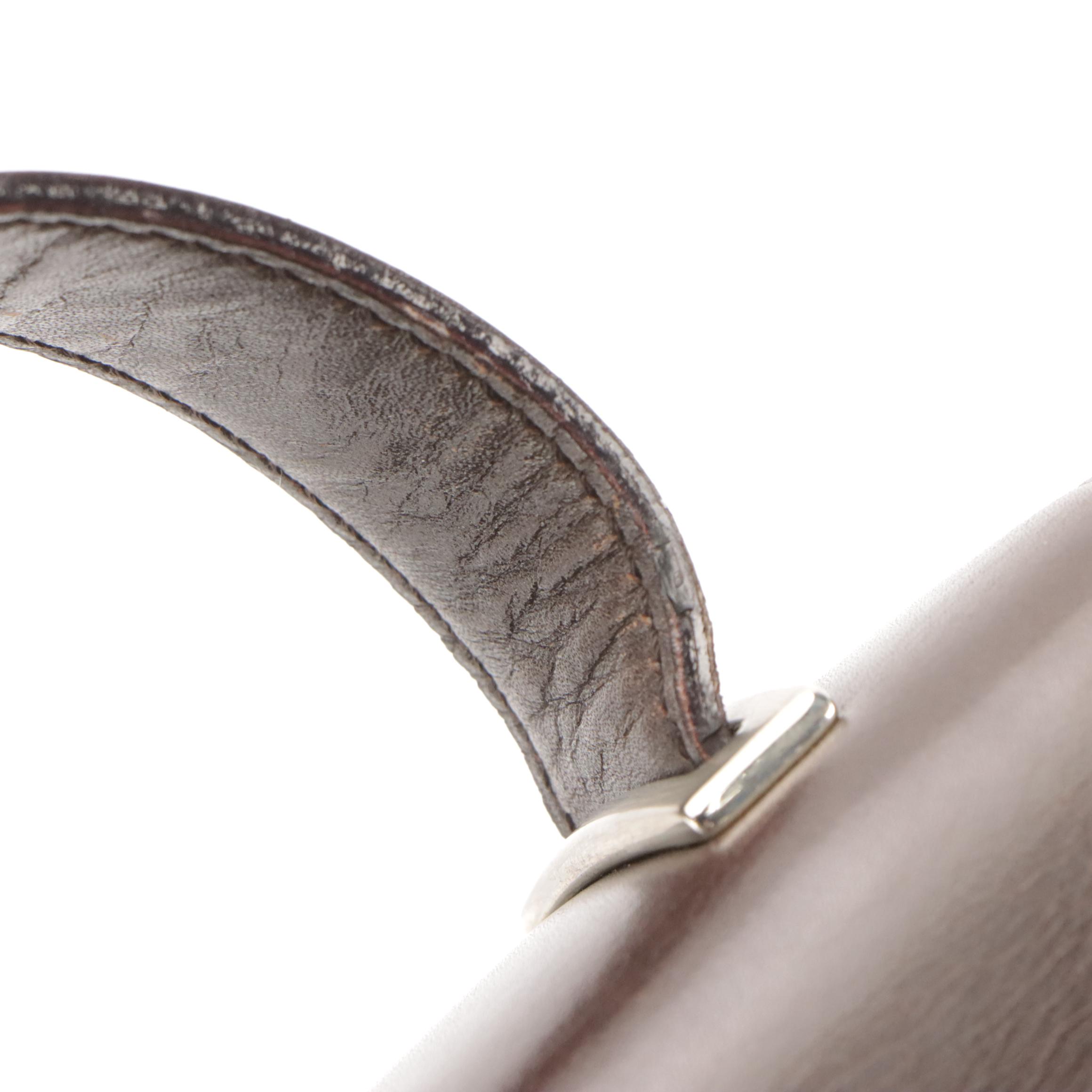 Prada Gusset Shoulder Bag in Dark Brown Leather