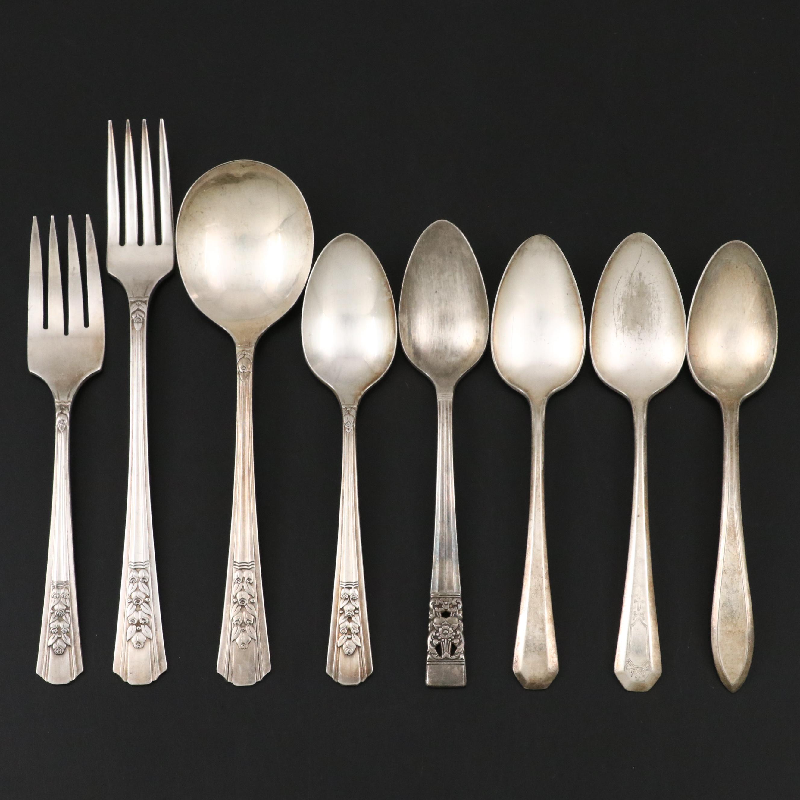 State House "Stately" Sterling and Oneida "Rosalie" Silver Plate Flatware