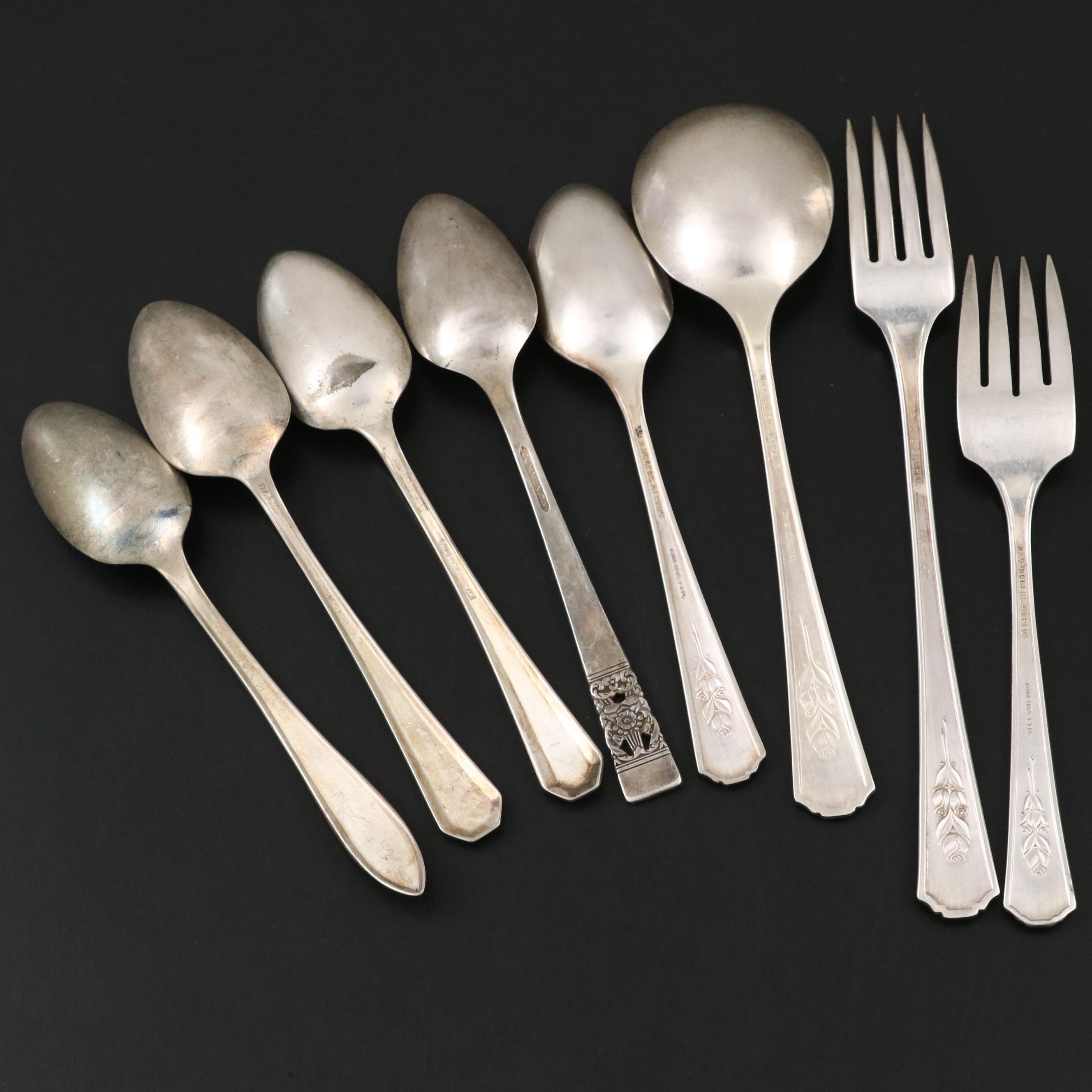 State House "Stately" Sterling and Oneida "Rosalie" Silver Plate Flatware
