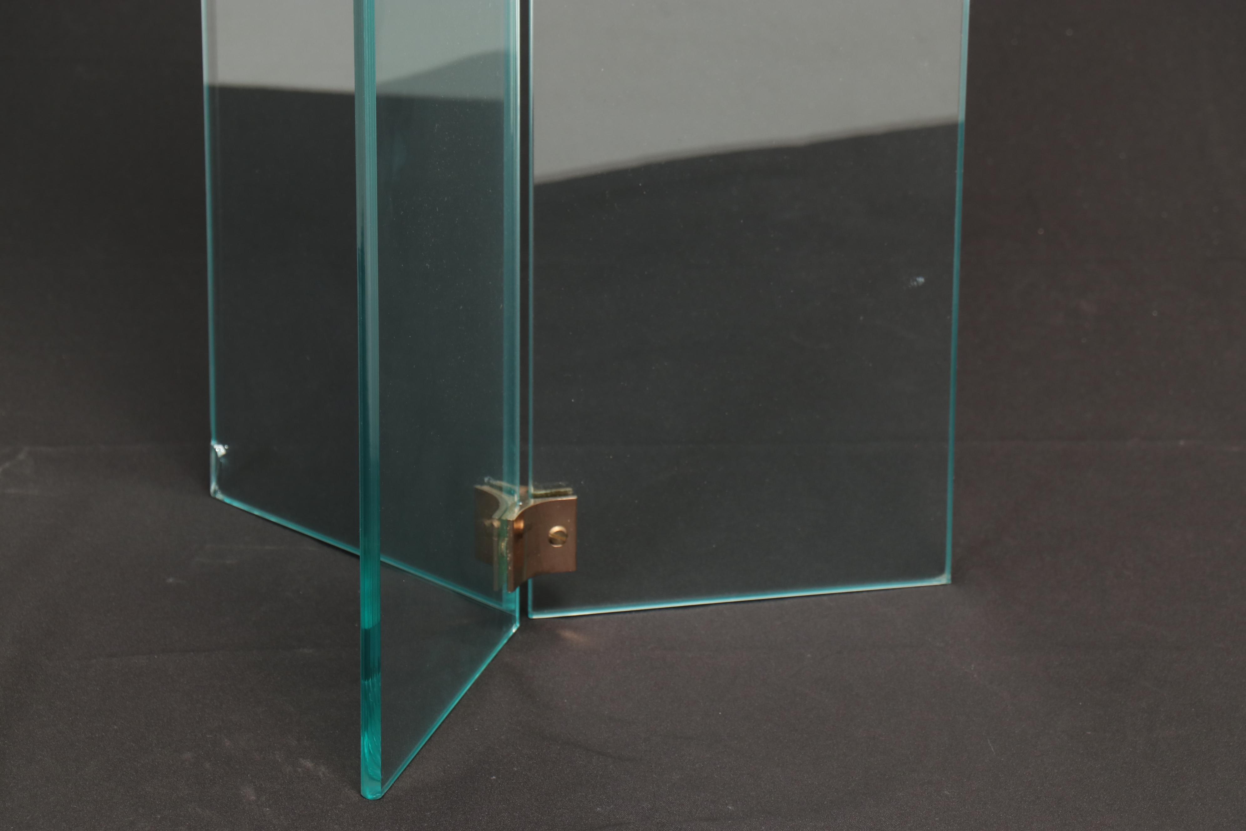 Postmodernist Glass Pedestal Stand, Late 20th Century
