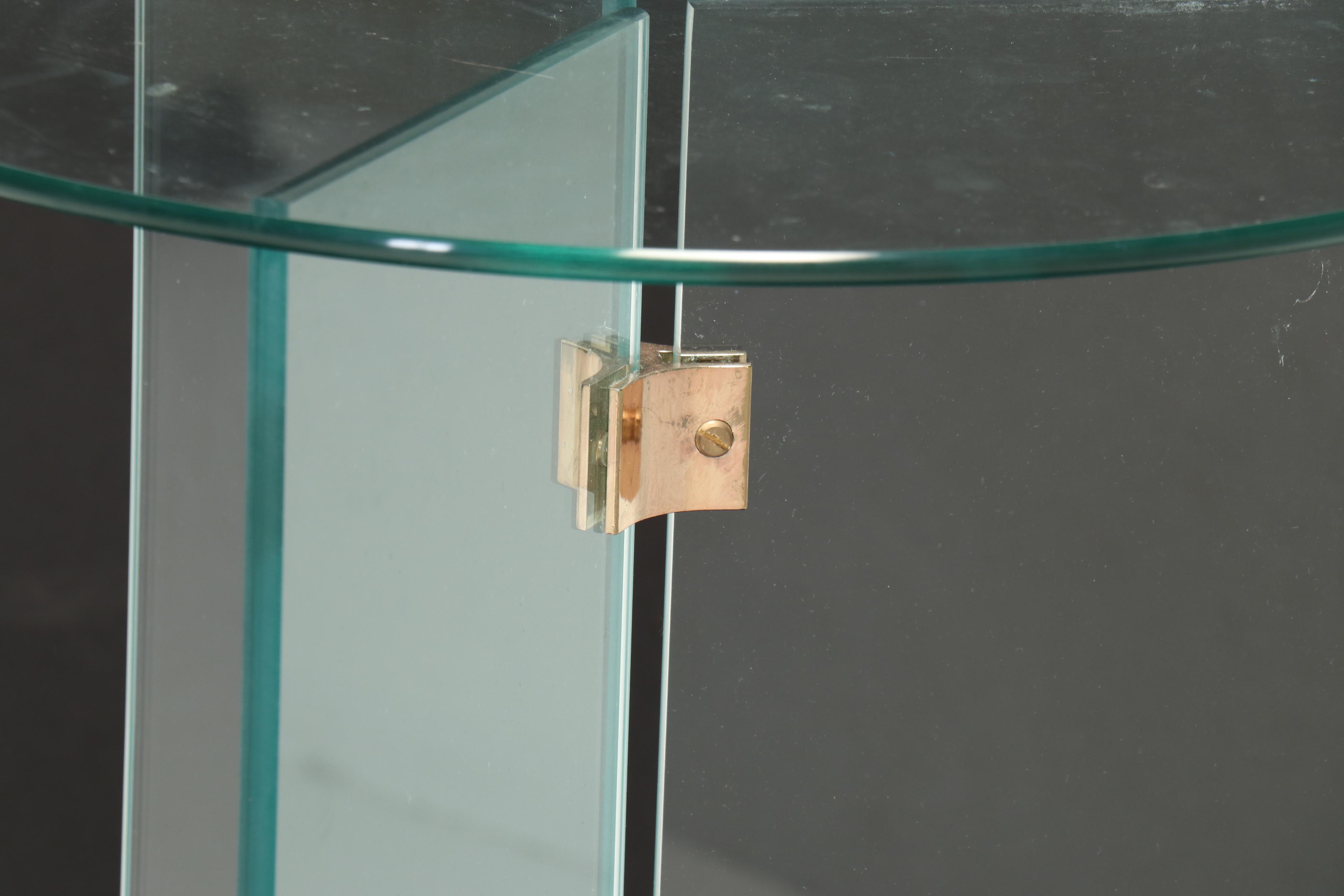 Postmodernist Glass Pedestal Stand, Late 20th Century