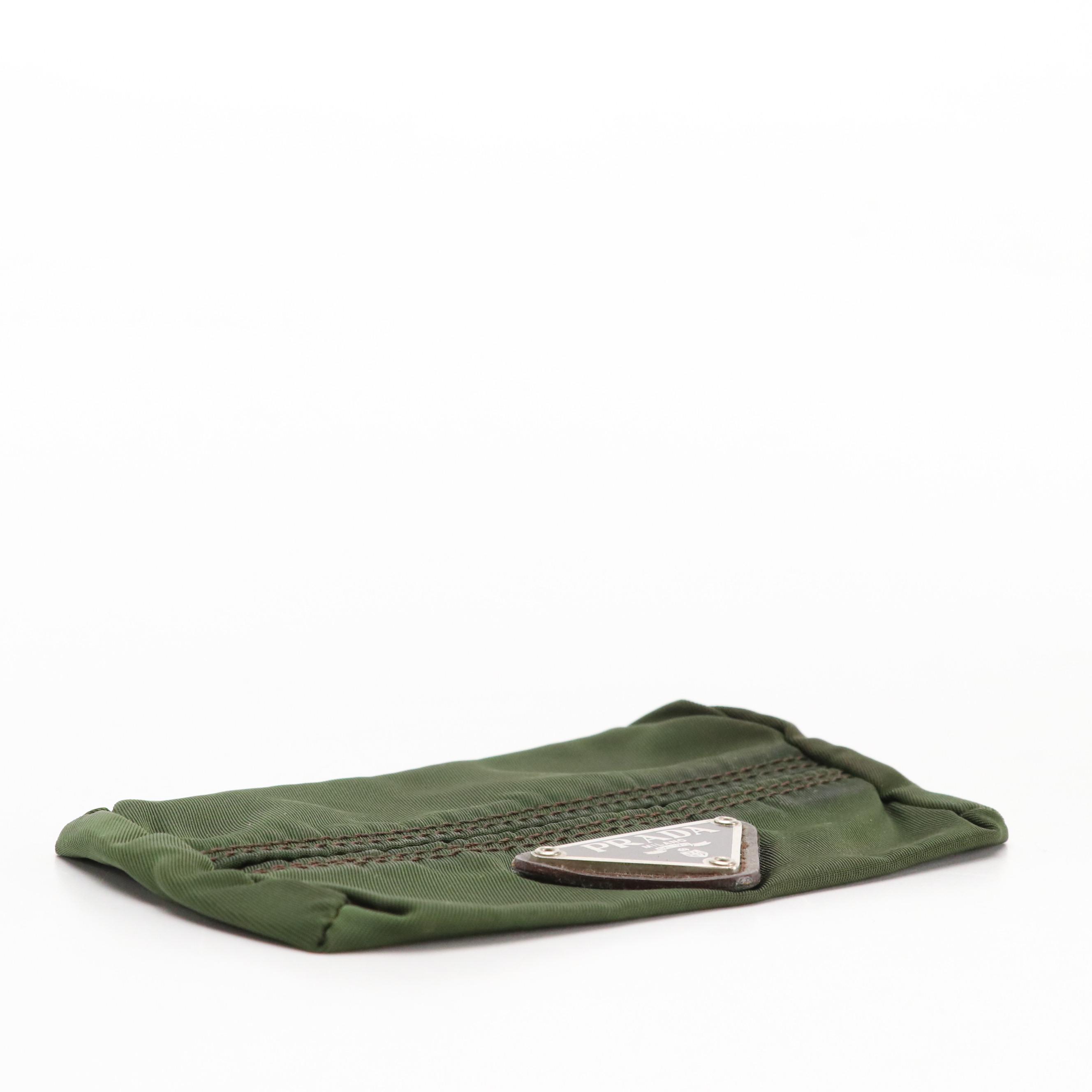 Prada Mini Pouch in Army Green Nylon