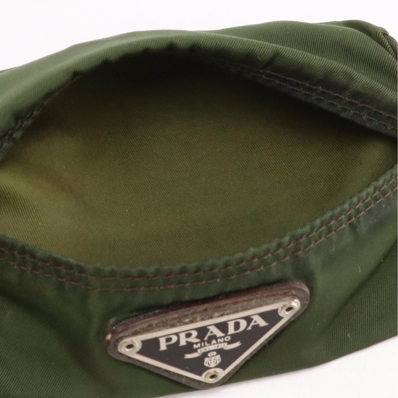 Prada Mini Pouch in Army Green Nylon