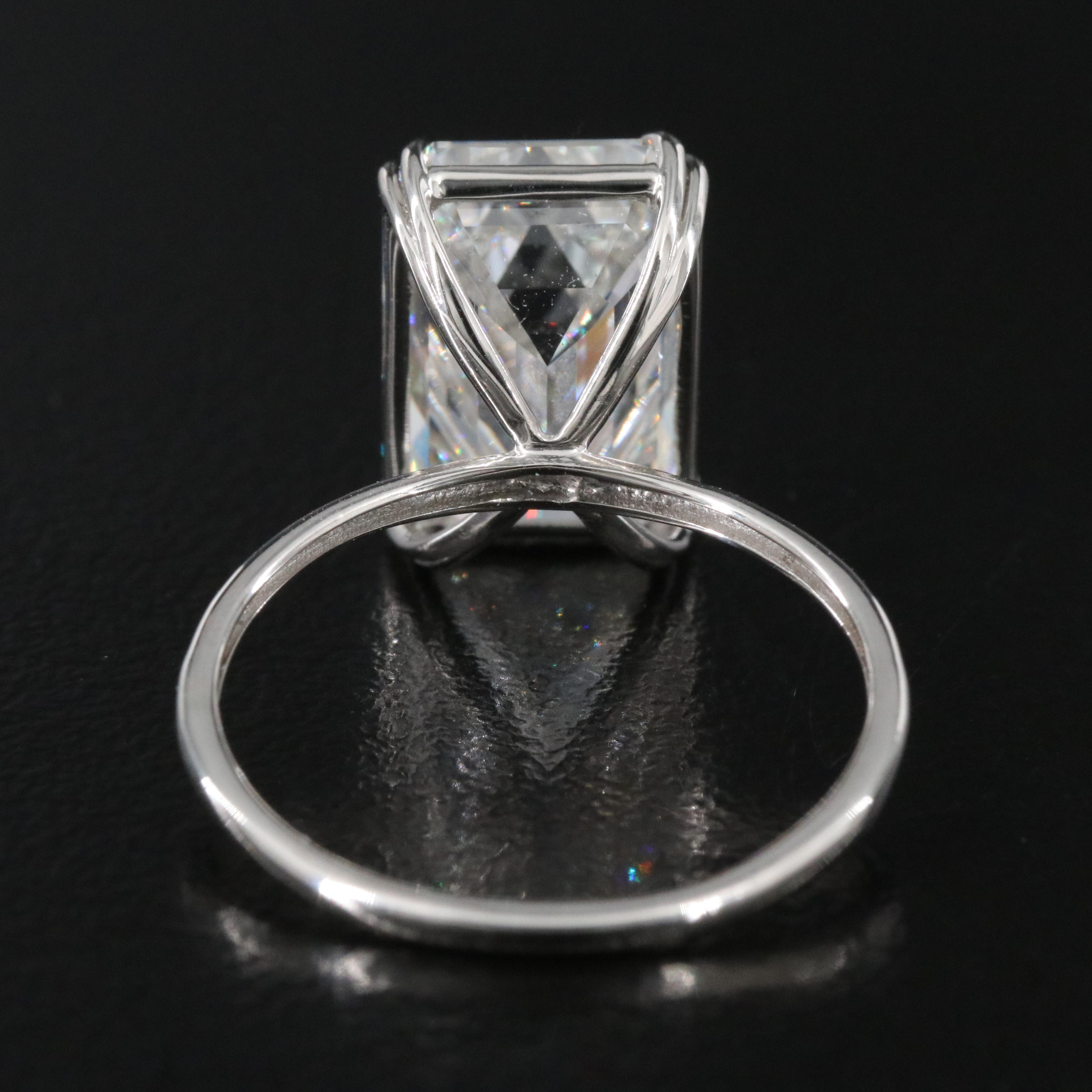 Platinum 6.09 CT Lab Grown Diamond Solitaire Ring with IGI Report