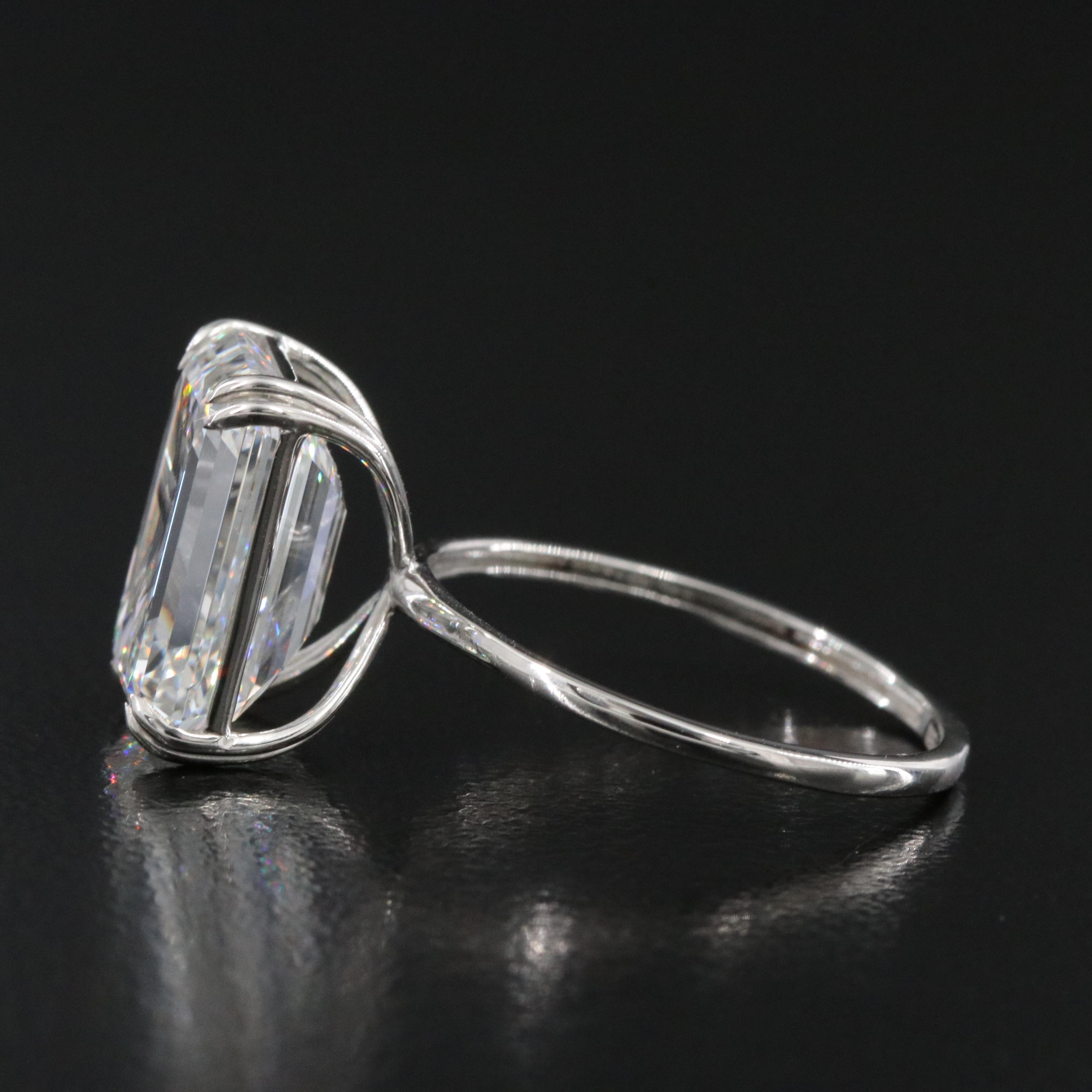 Platinum 6.09 CT Lab Grown Diamond Solitaire Ring with IGI Report