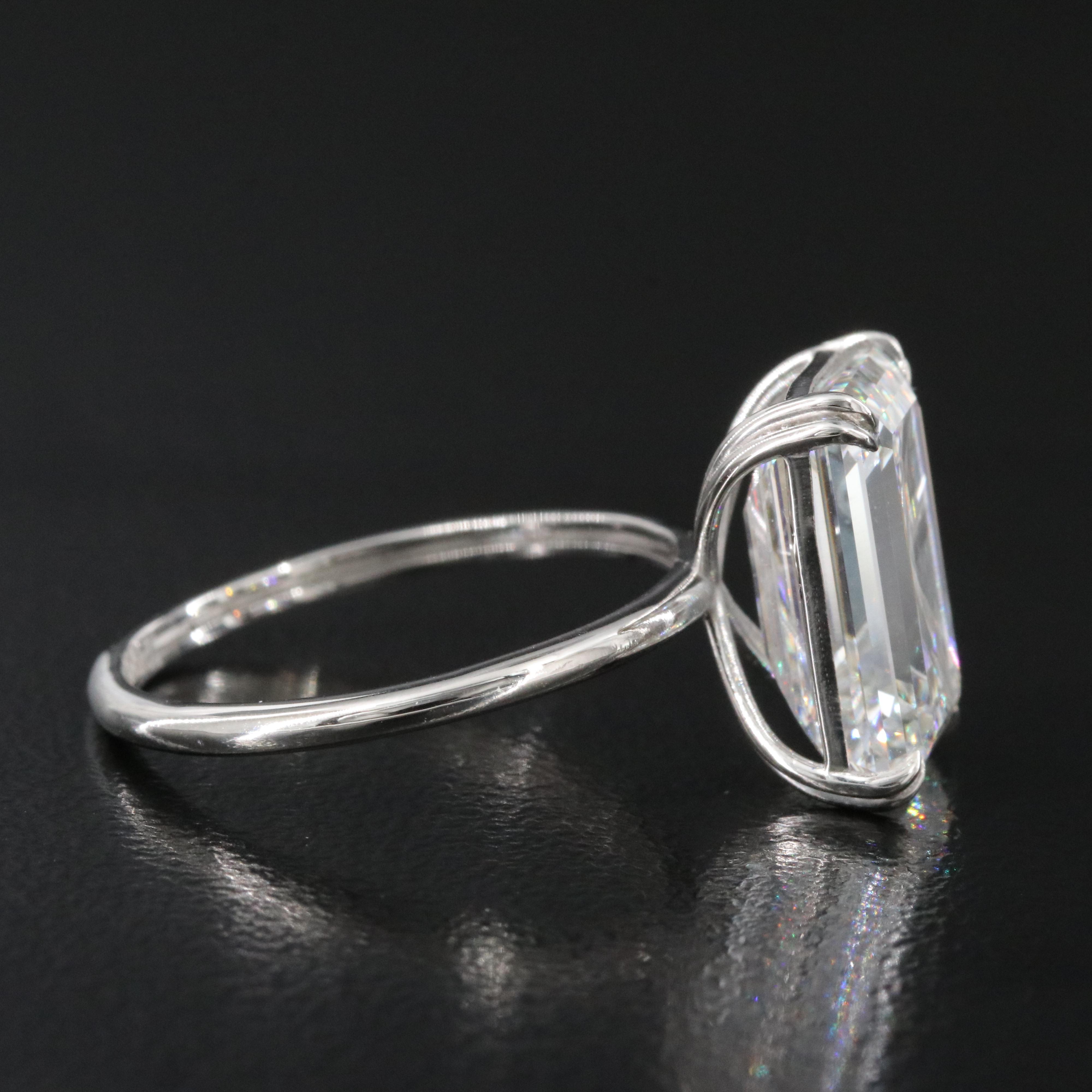 Platinum 5.61 CT Lab Grown Diamond Solitaire Ring with IGI Report