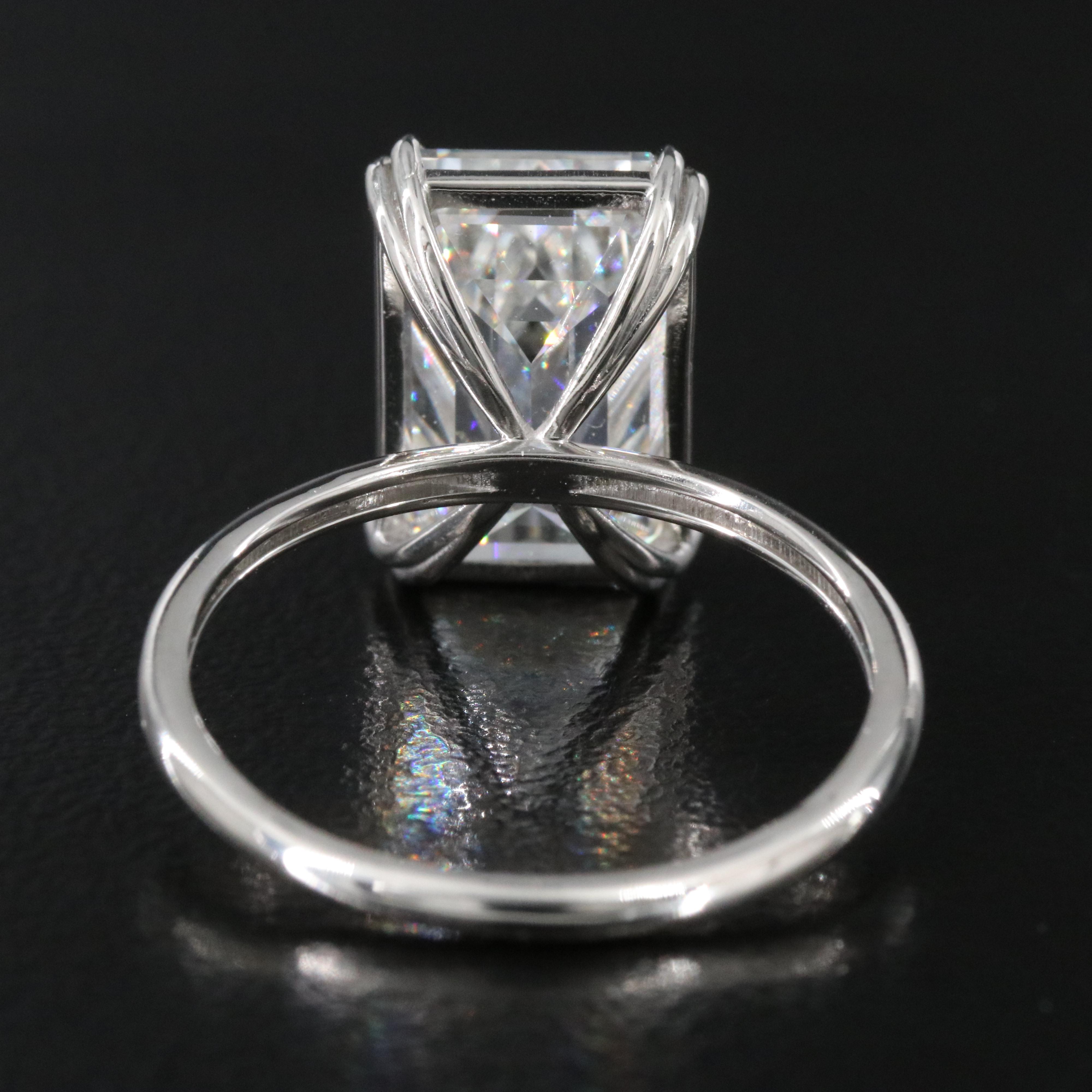 Platinum 5.61 CT Lab Grown Diamond Solitaire Ring with IGI Report