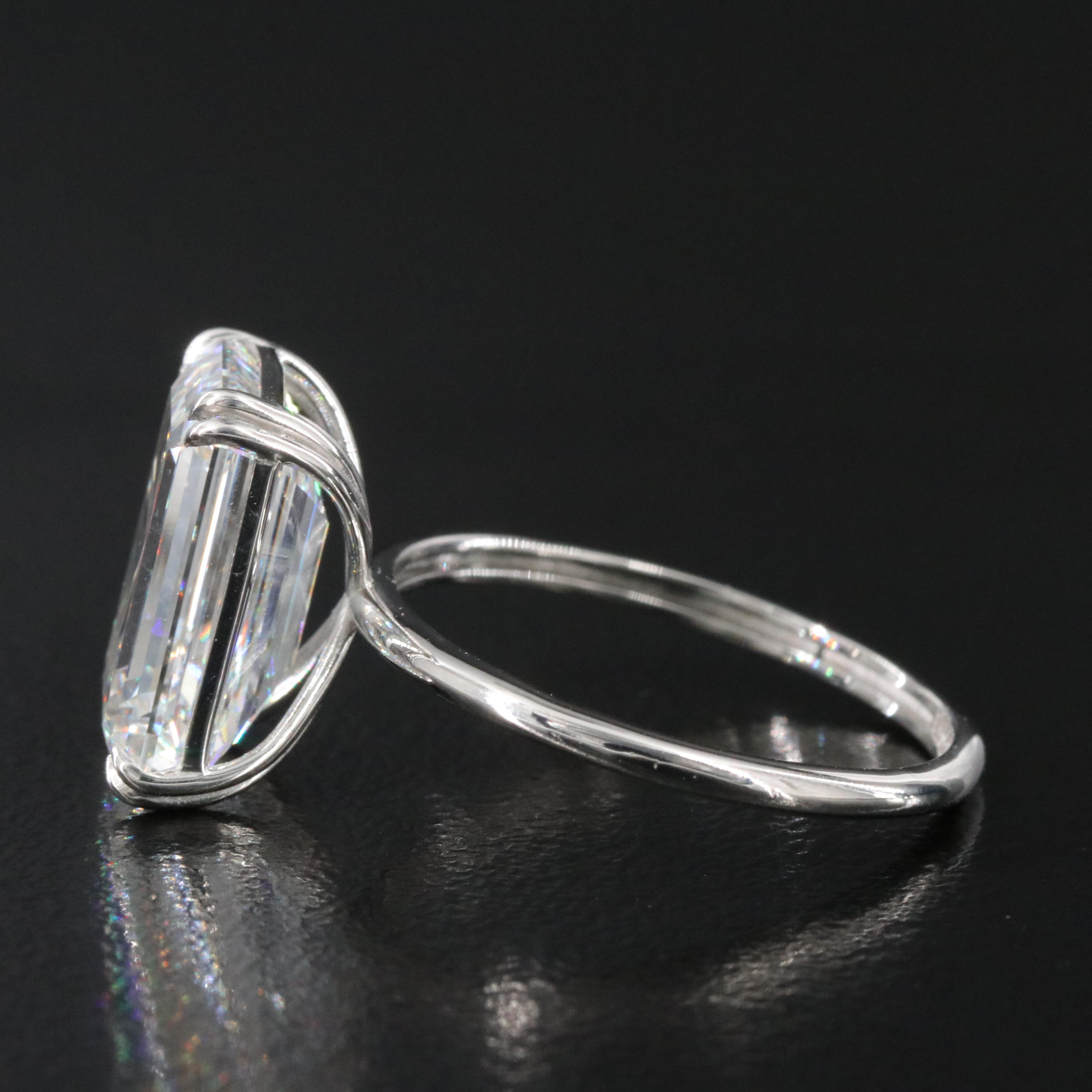 Platinum 5.61 CT Lab Grown Diamond Solitaire Ring with IGI Report