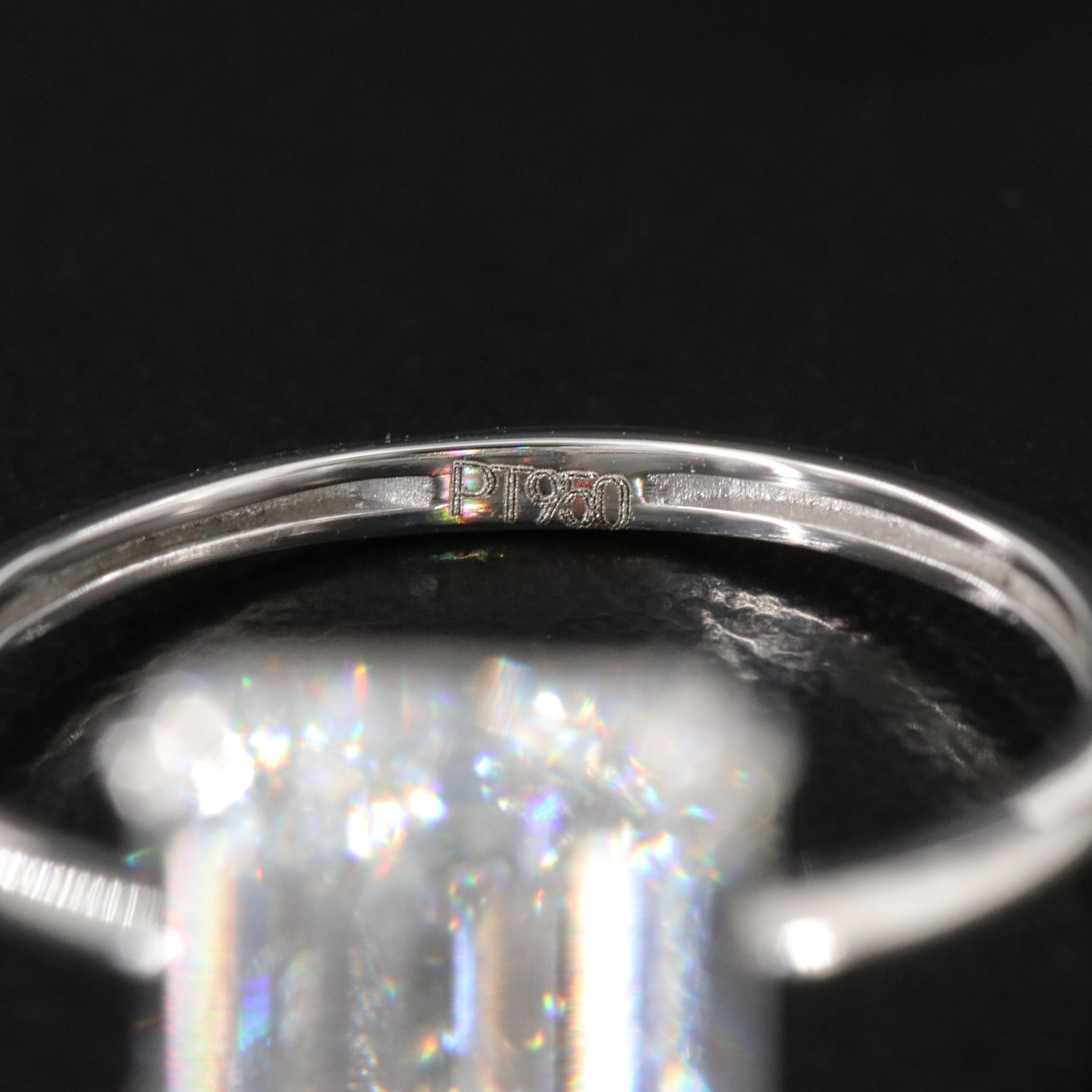 Platinum 5.61 CT Lab Grown Diamond Solitaire Ring with IGI Report