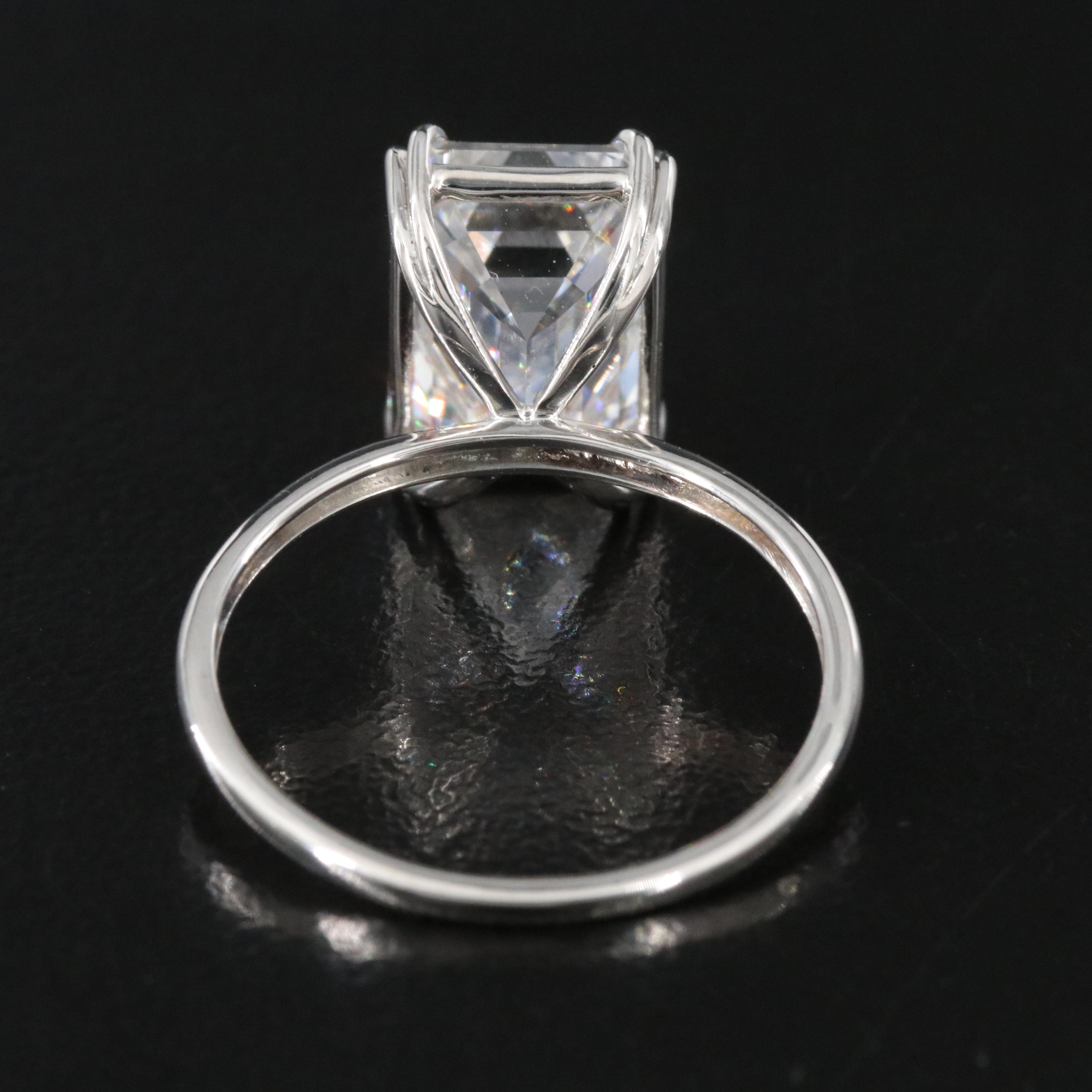 Platinum 5.05 CT Lab Grown Diamond Solitaire Ring with IGI Report