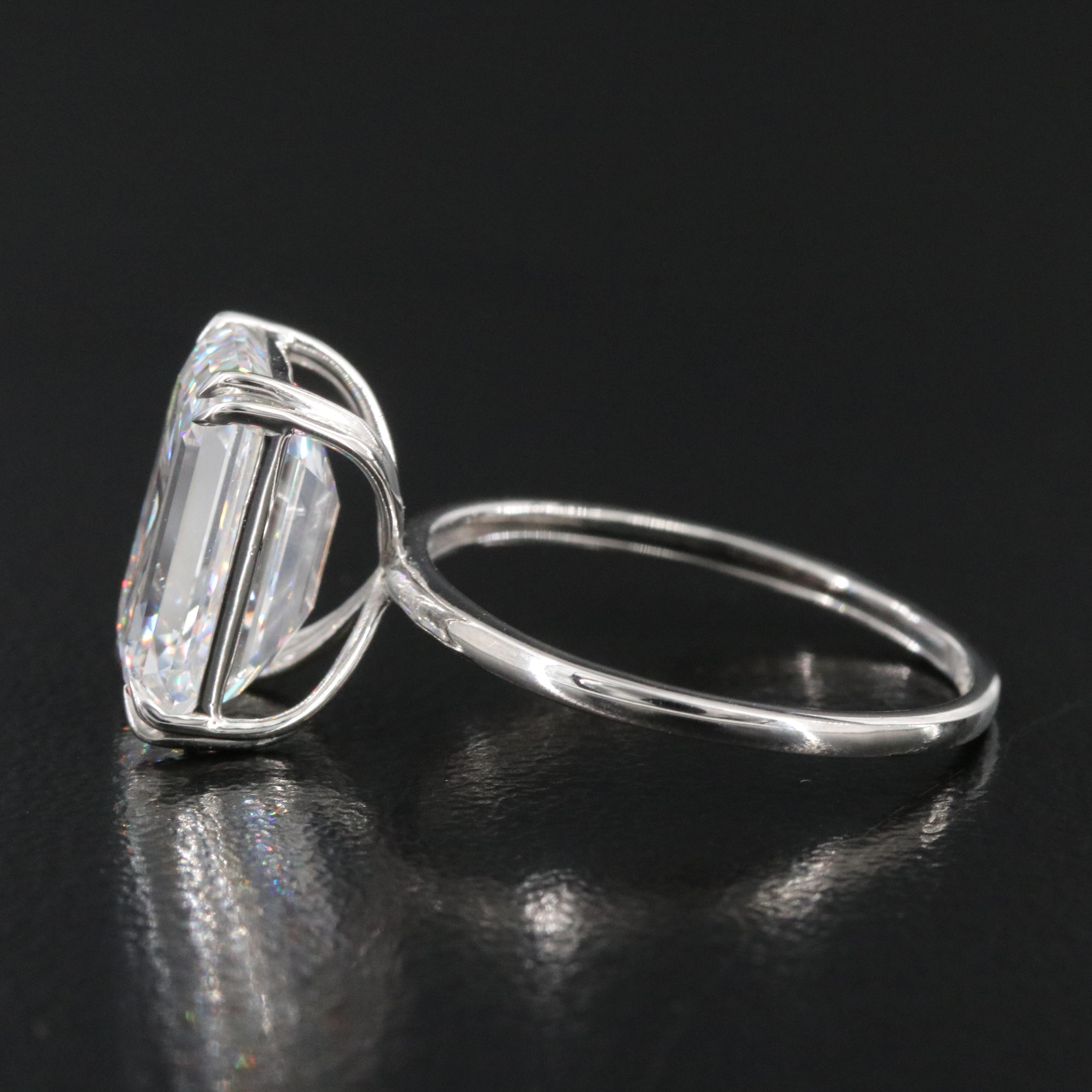 Platinum 5.05 CT Lab Grown Diamond Solitaire Ring with IGI Report