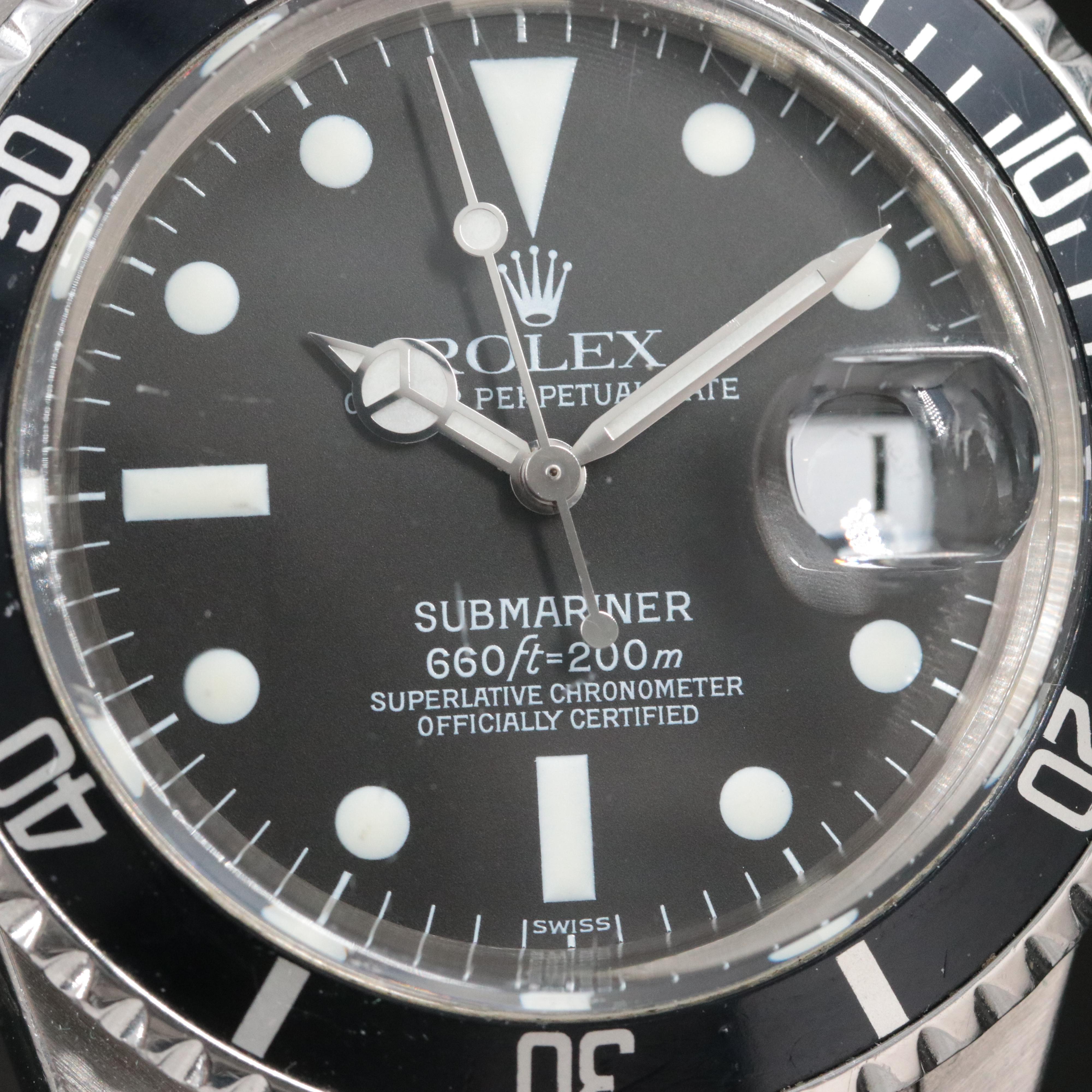 1977 Rolex Submariner Date Steel Black Dial Watch