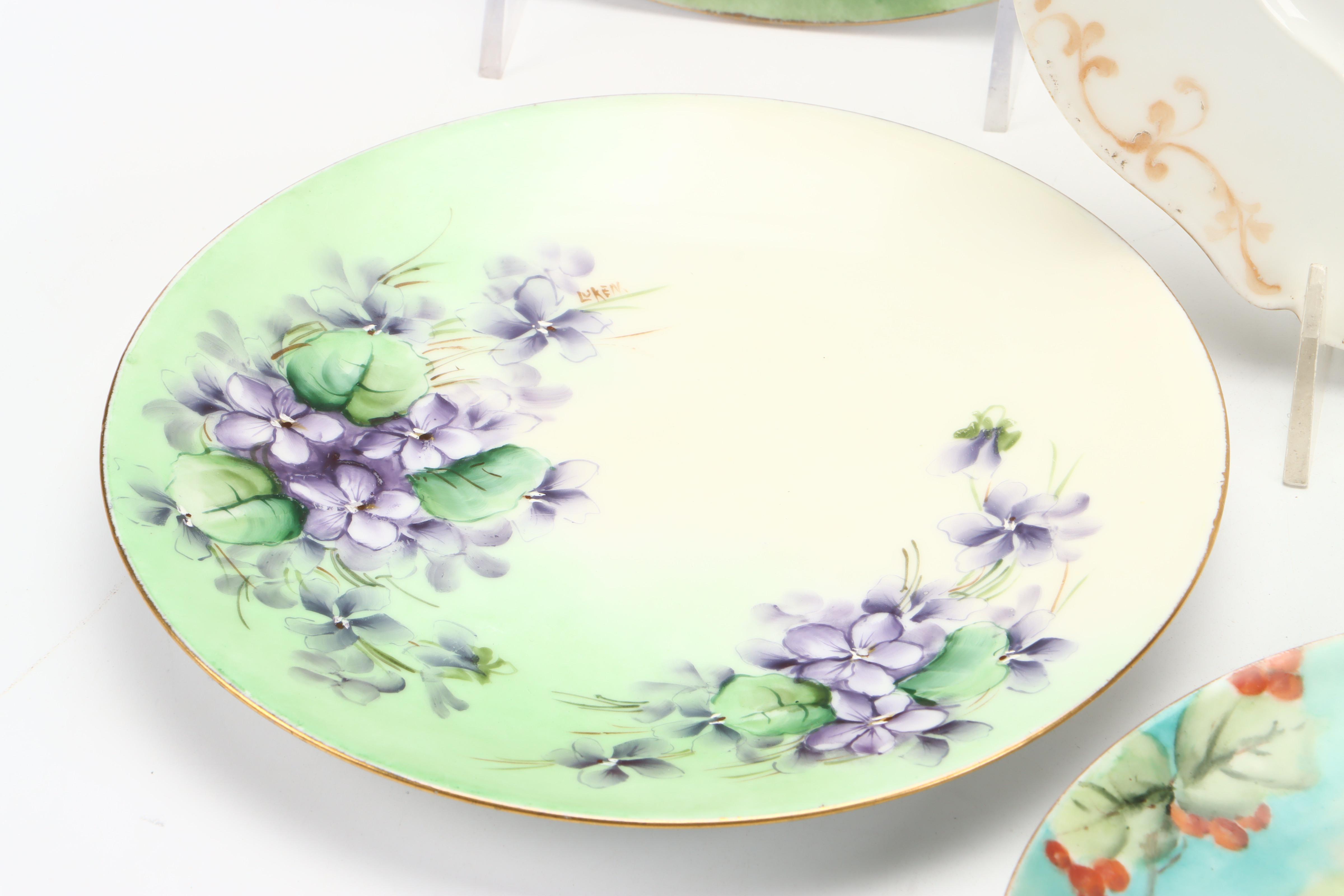 Rosenthal, A. Lanternier & Co. and Other Hand-Painted Porcelain Plates