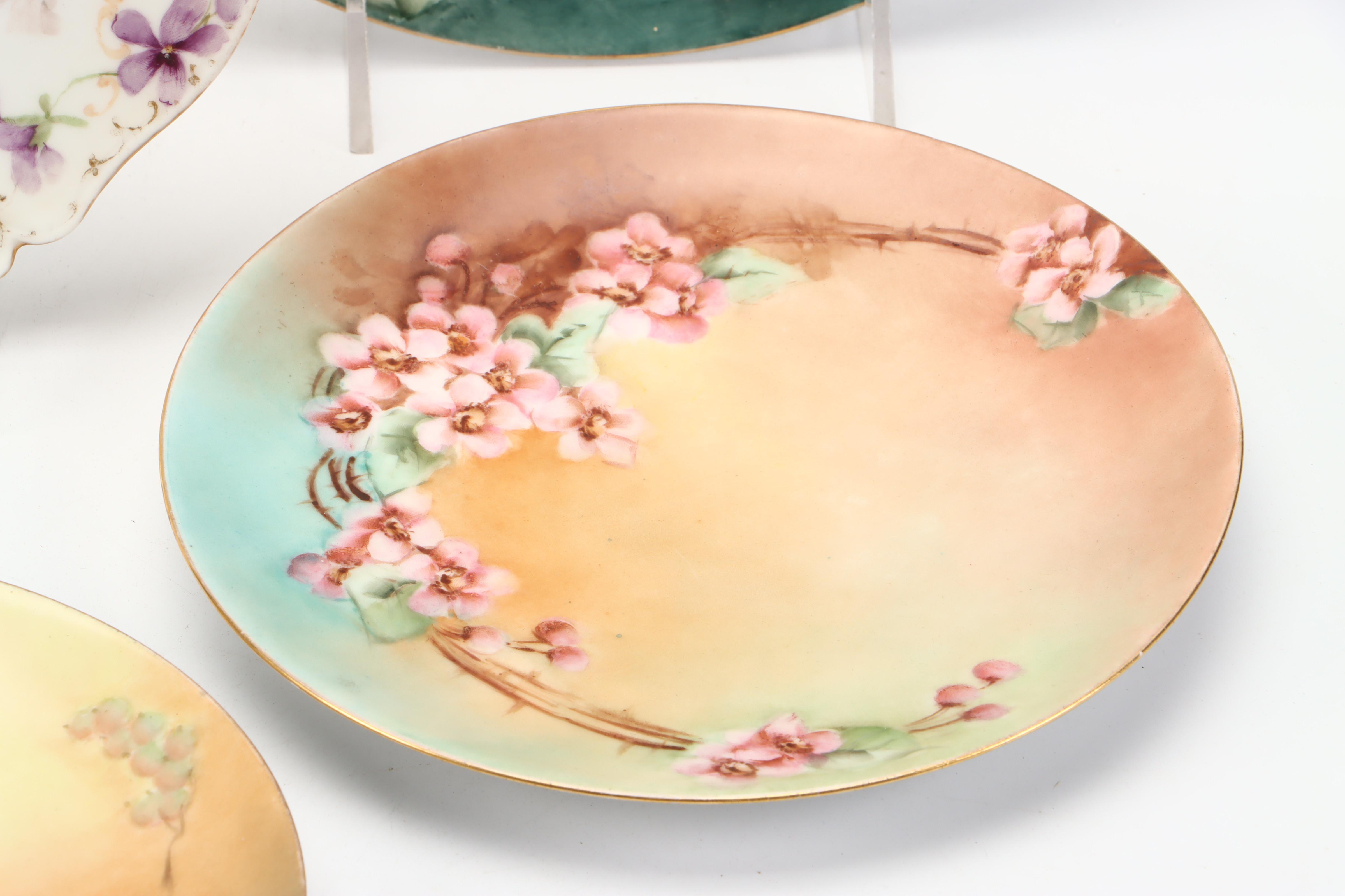 Rosenthal, A. Lanternier & Co. and Other Hand-Painted Porcelain Plates