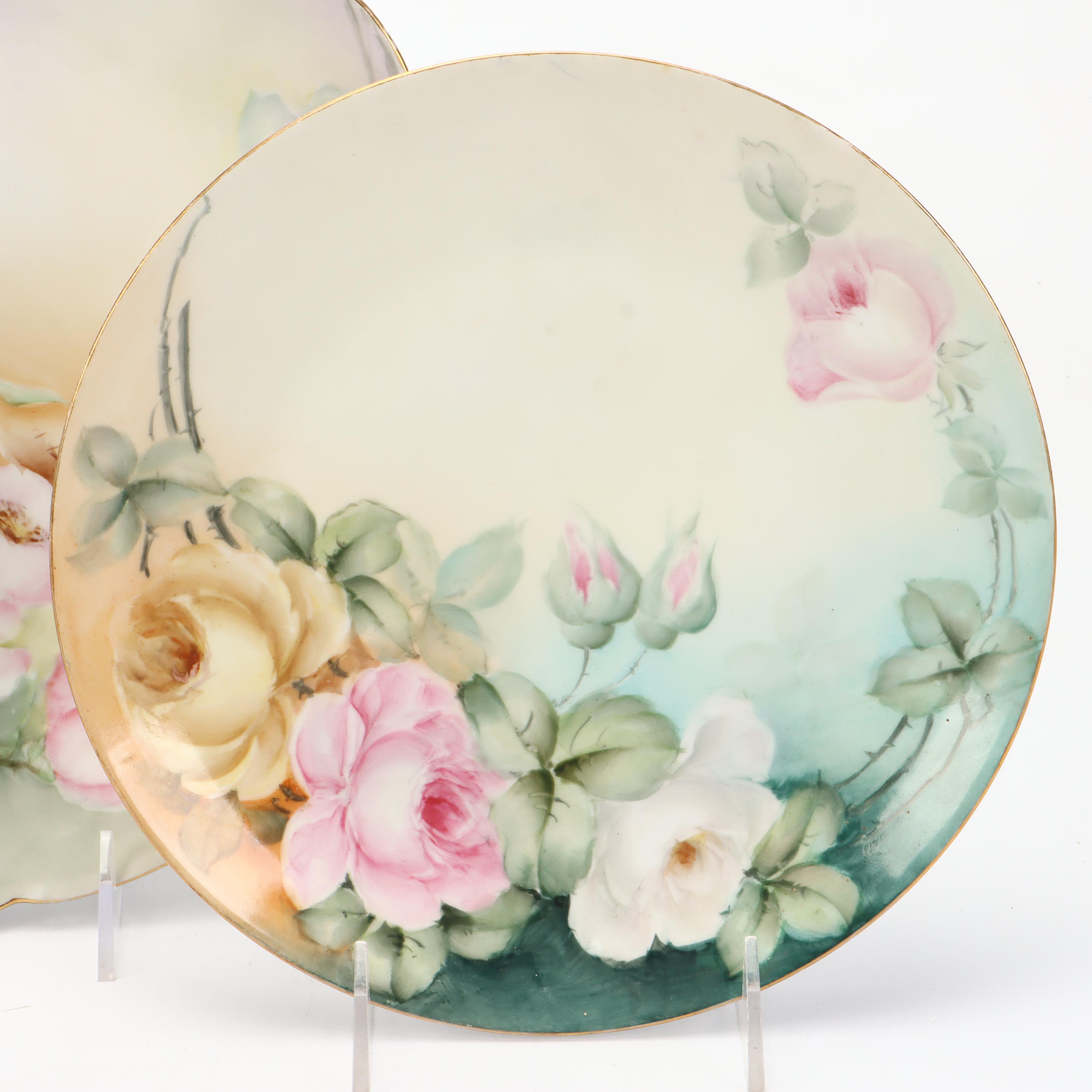 Rosenthal, A. Lanternier & Co. and Other Hand-Painted Porcelain Plates