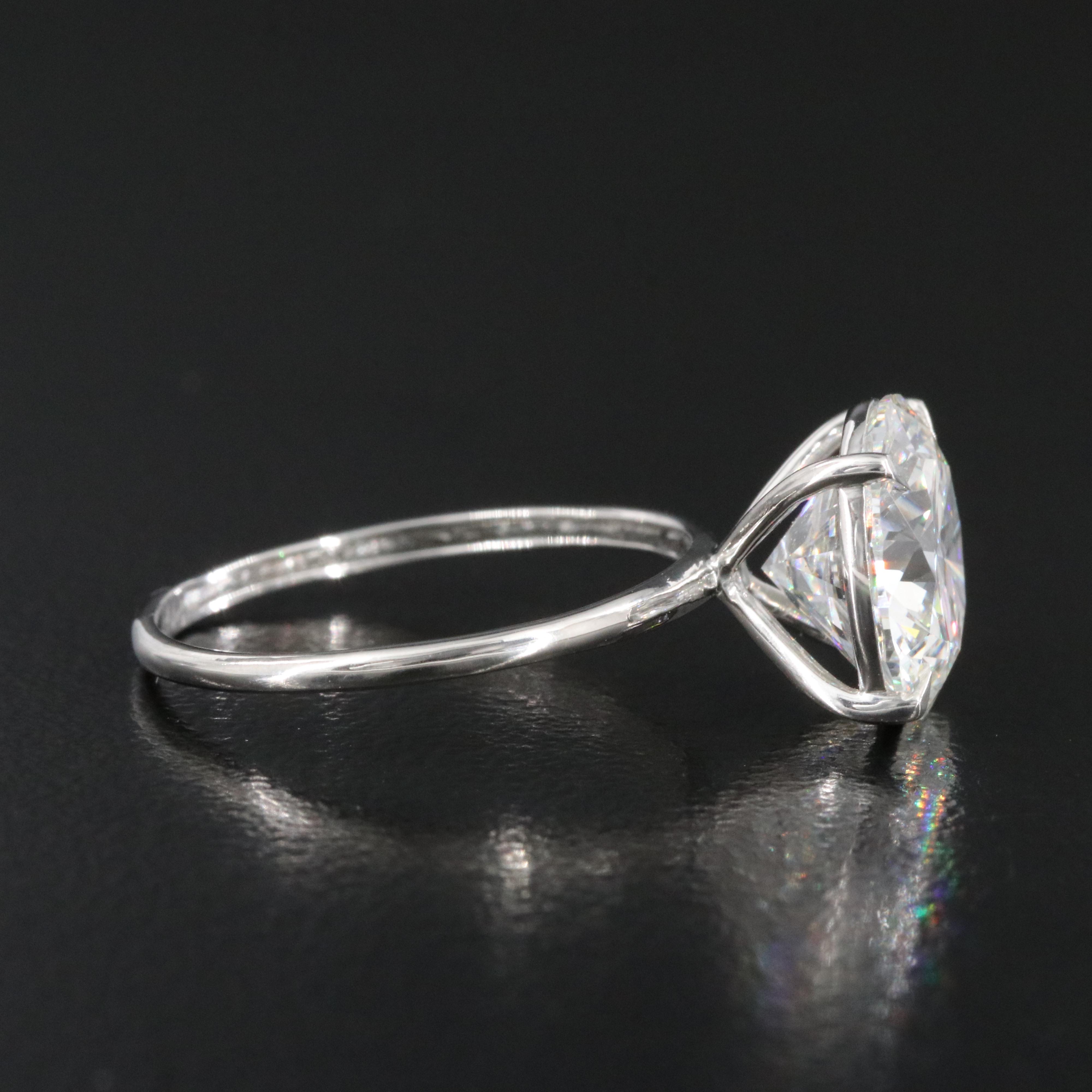 Platinum 3.70 CT Lab Grown Diamond Ring with IGI Report