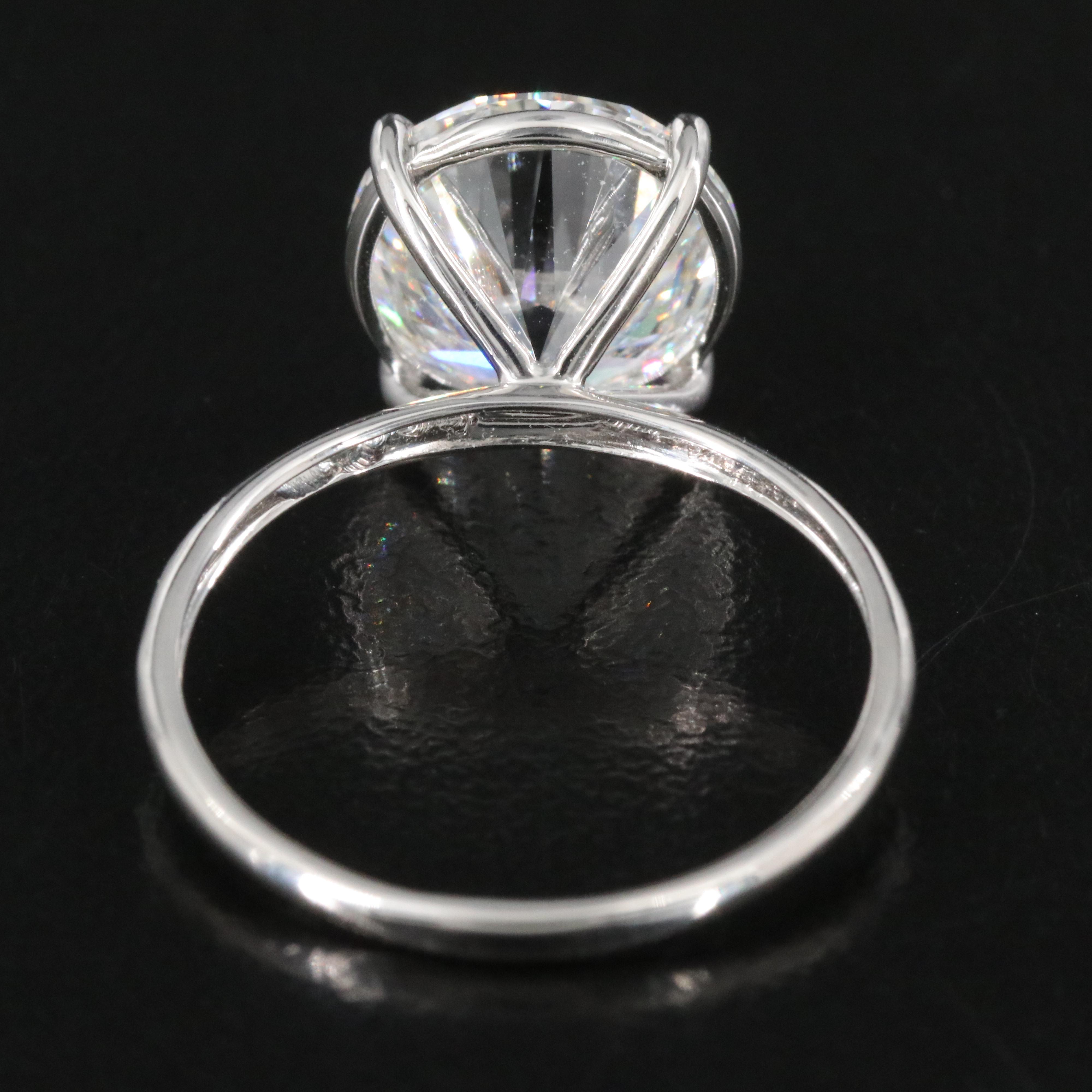Platinum 3.70 CT Lab Grown Diamond Ring with IGI Report