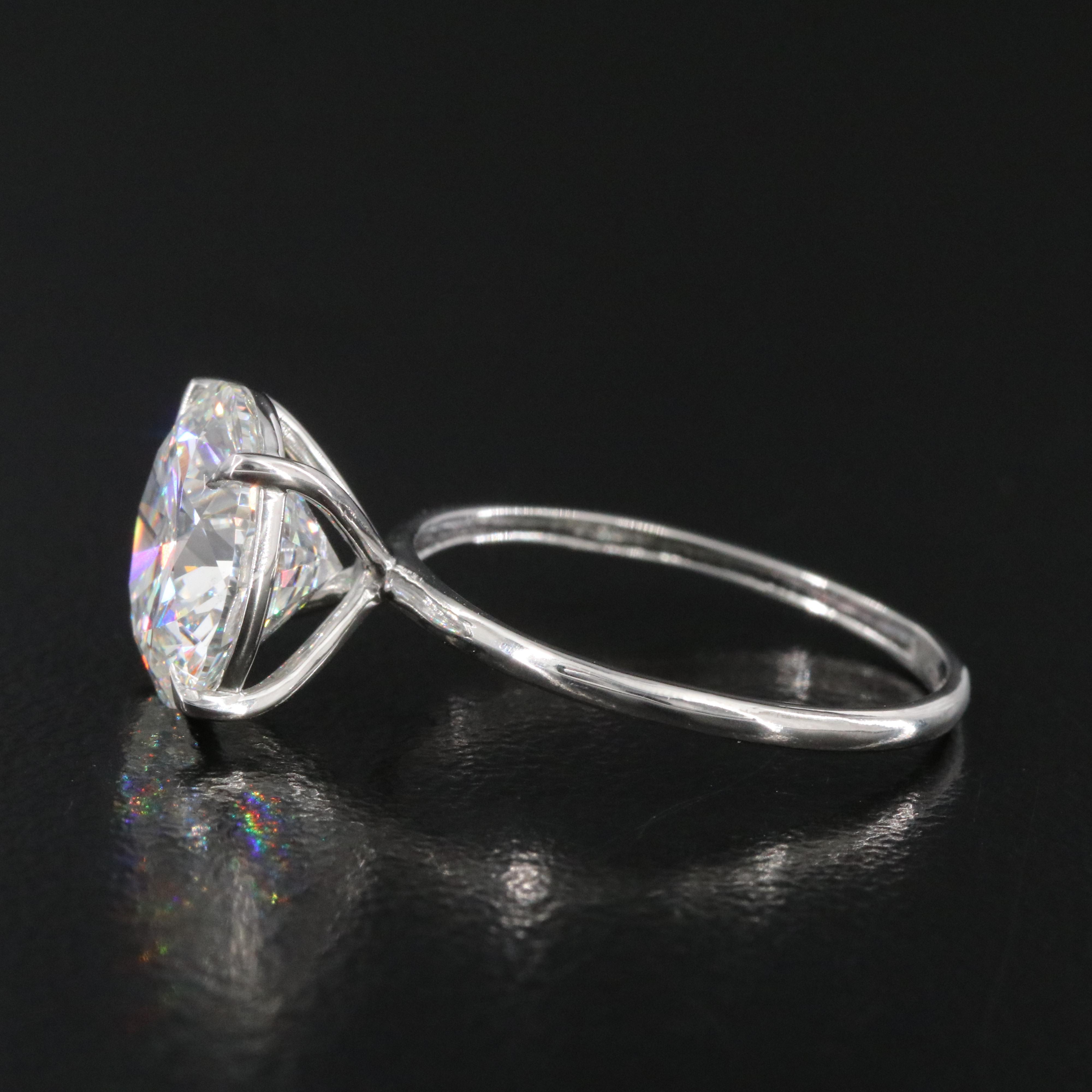 Platinum 3.70 CT Lab Grown Diamond Ring with IGI Report