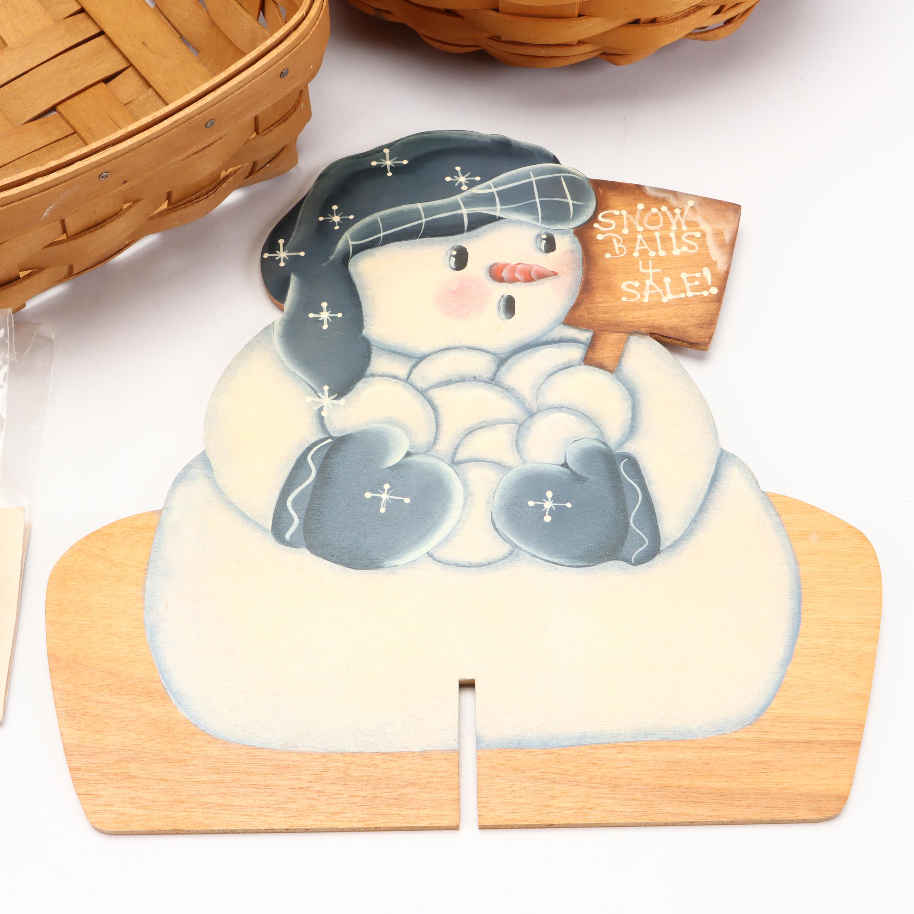 Longabarger Woven Maple Baskets and Tissue Holder