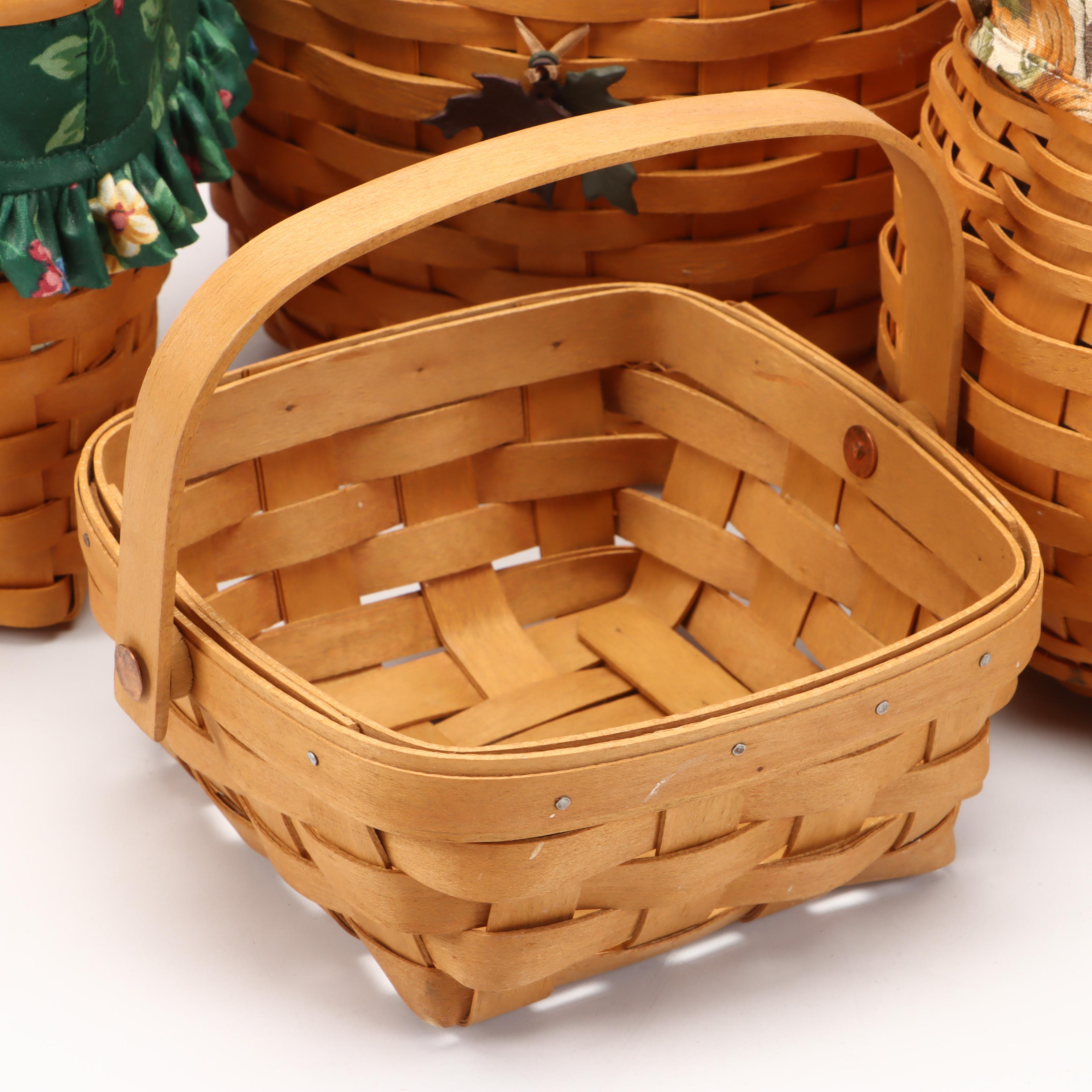 Longabarger Woven Maple Baskets and Tissue Holder