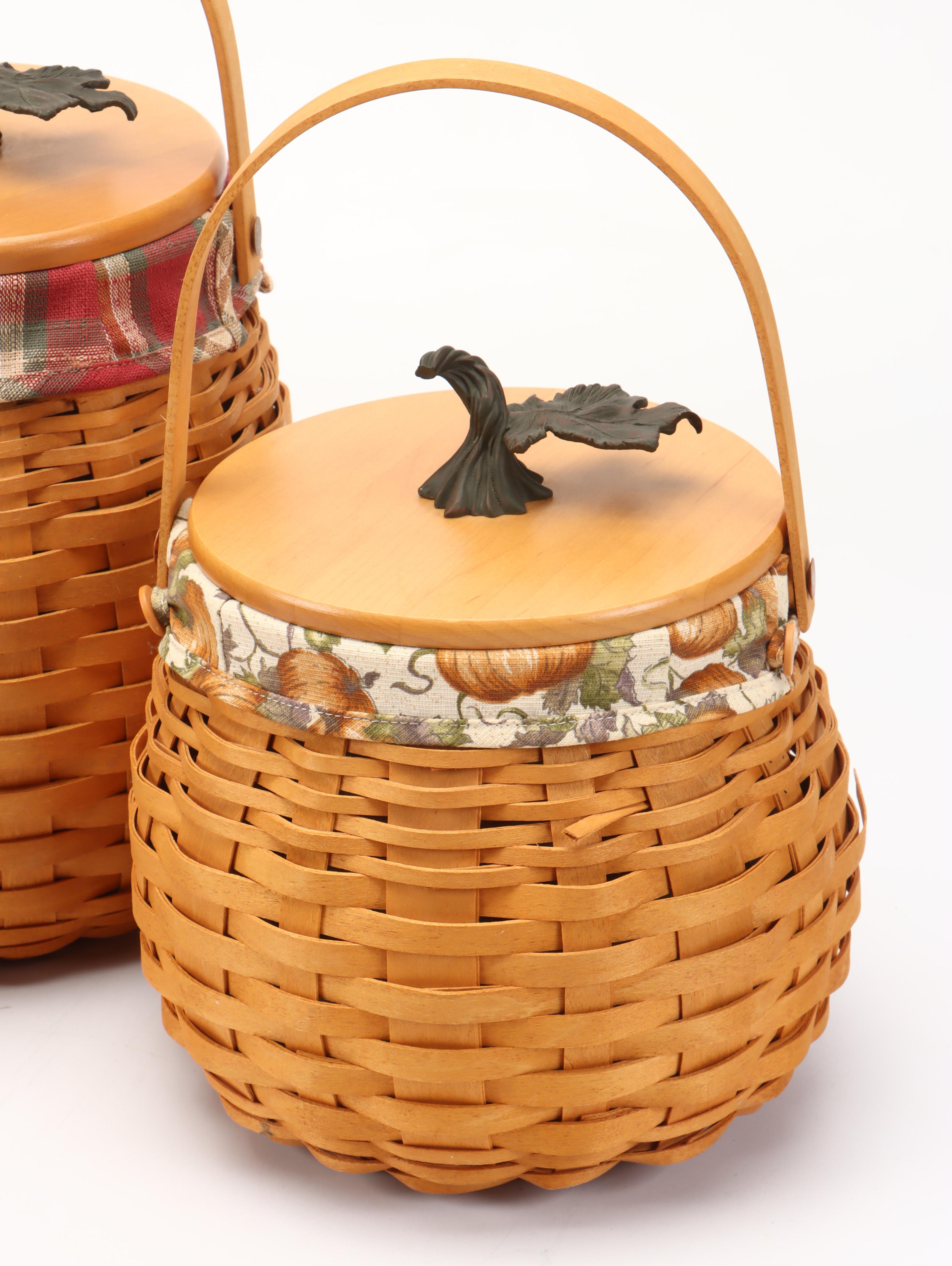 Longabarger Woven Maple Baskets and Tissue Holder