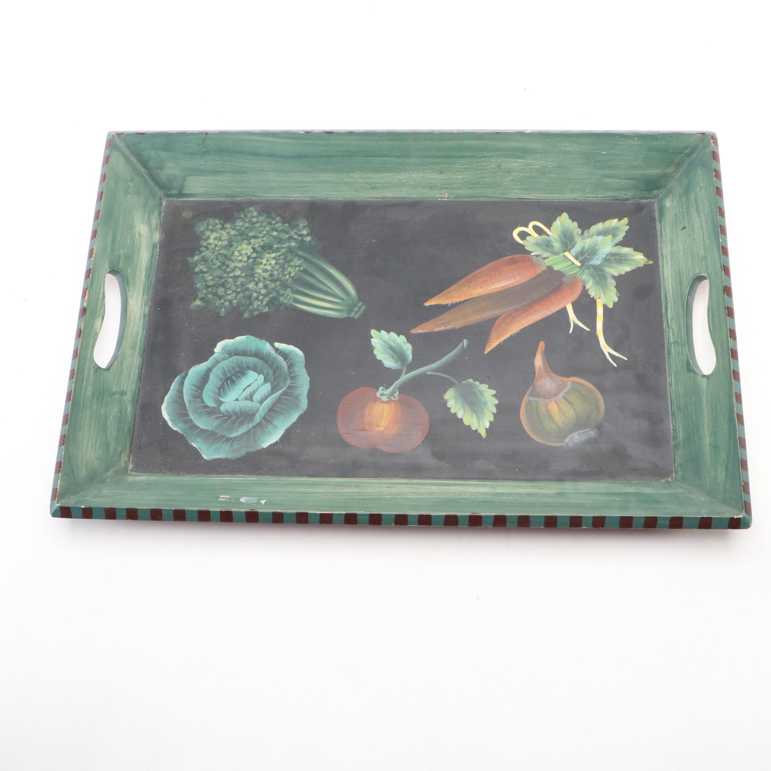 Brunelli Italian Ceramic Dinner Plates with Swan Figurine and Wood Tray