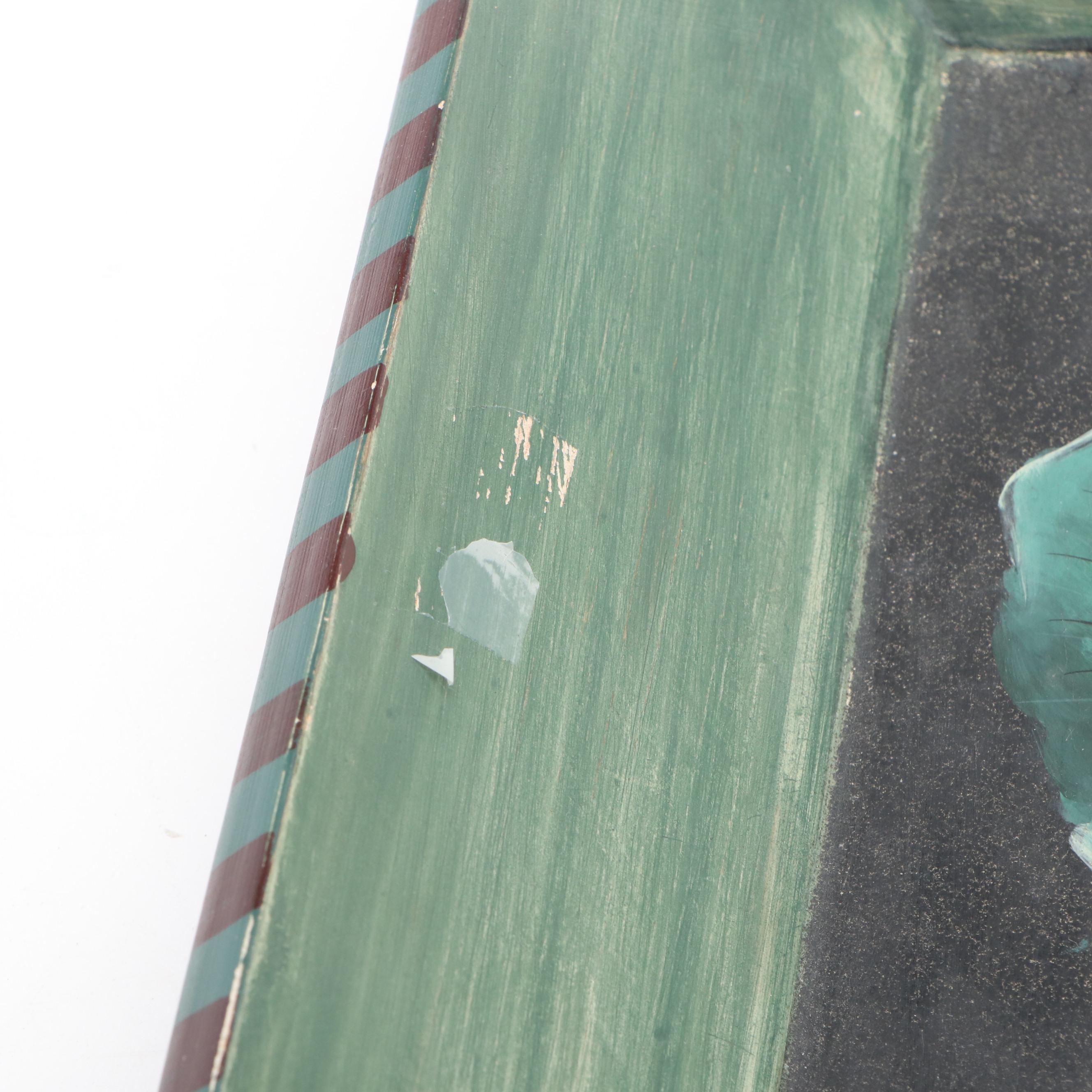 Brunelli Italian Ceramic Dinner Plates with Swan Figurine and Wood Tray