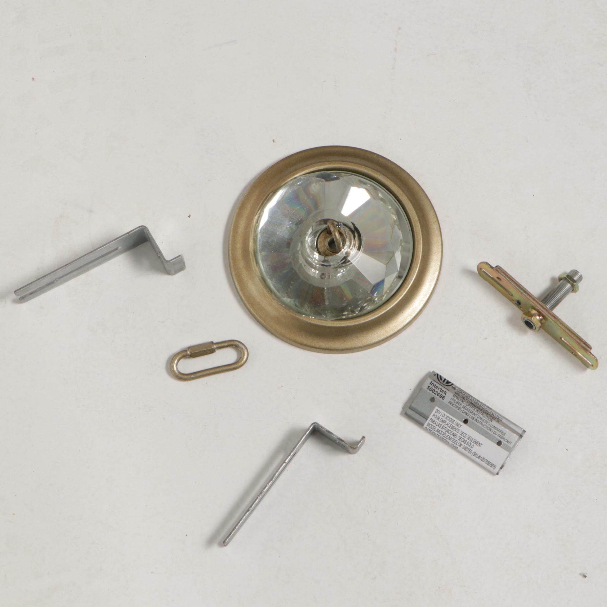 Beaded Candelabra Chandelier with Prisms