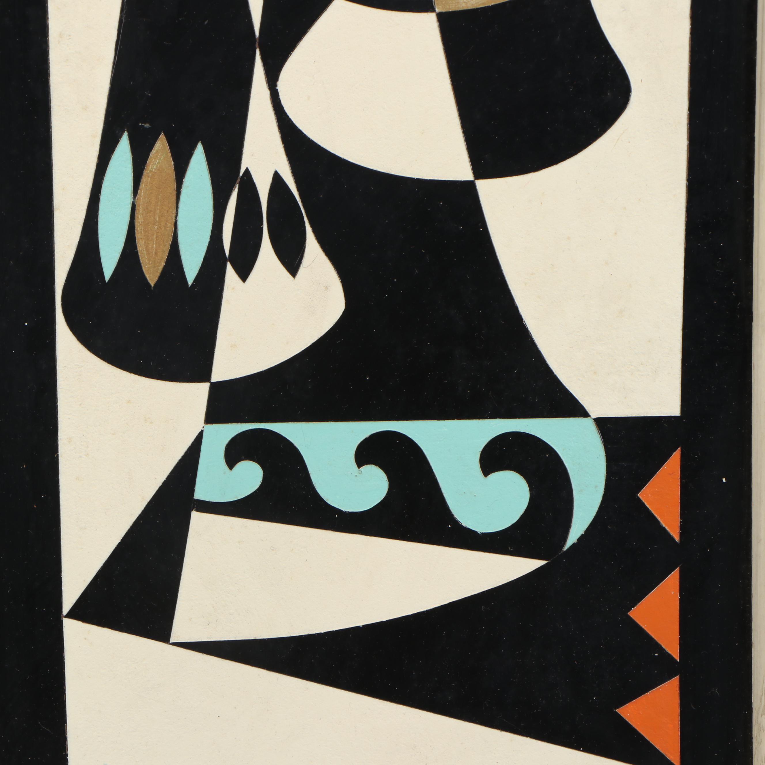 Abstract Hanging Wall Art in Wood Frame