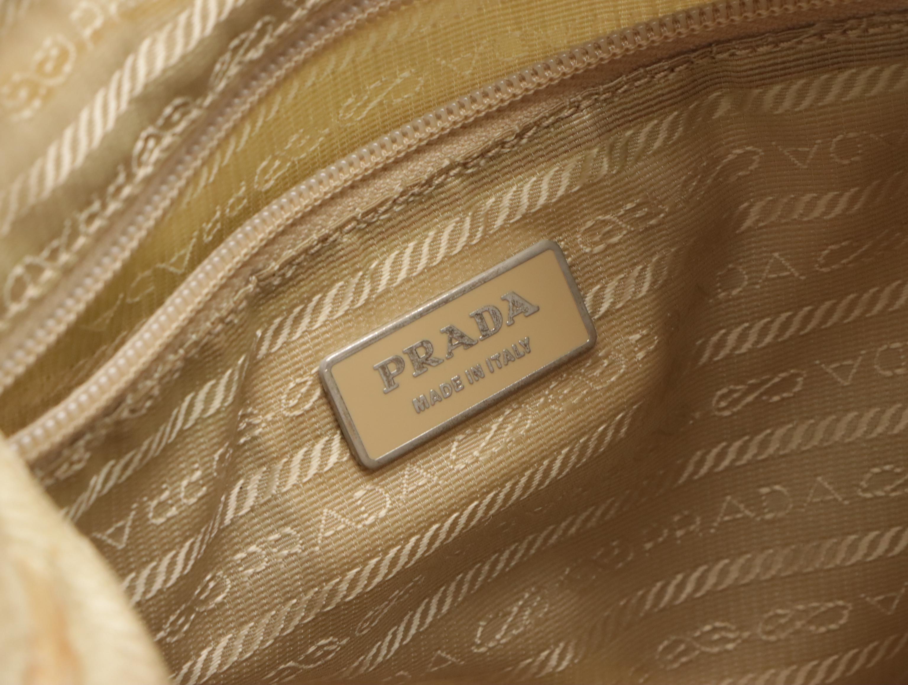 Prada Multi-Pocket Messenger Bag in Sand Beige Tessuto Nylon and Leather Trim