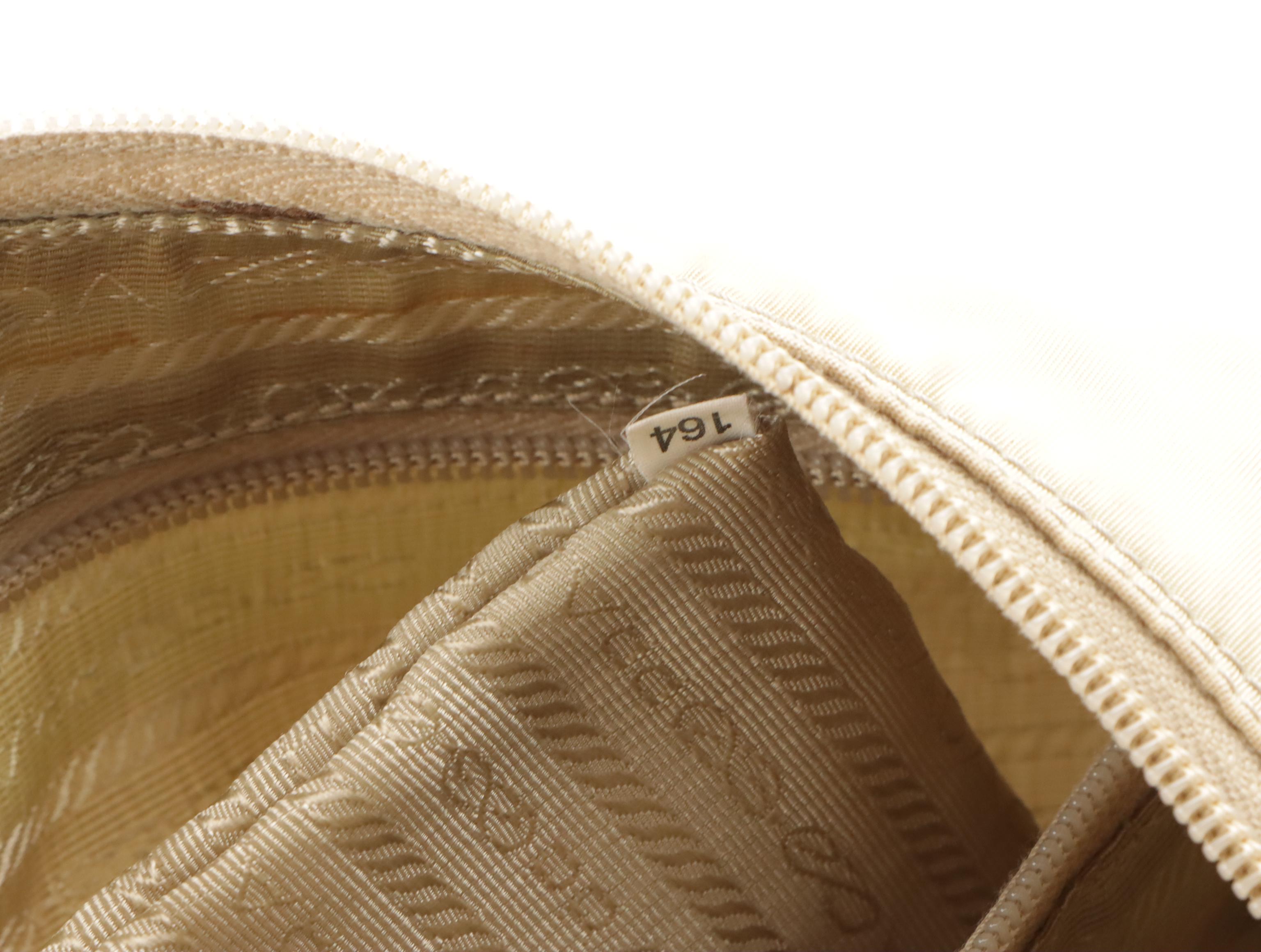 Prada Multi-Pocket Messenger Bag in Sand Beige Tessuto Nylon and Leather Trim