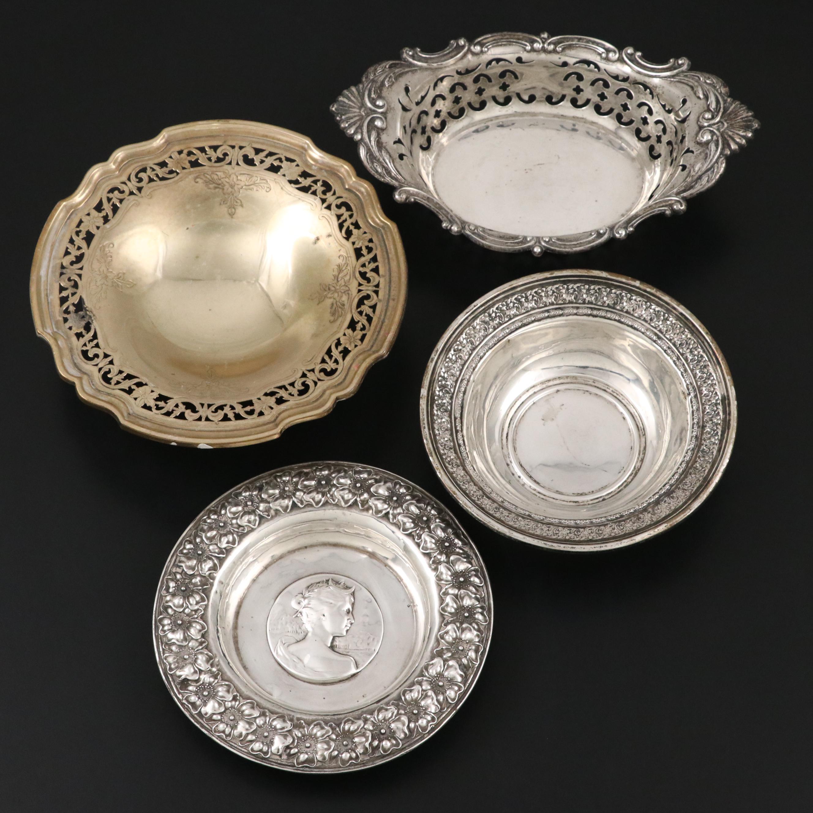 Unger Brothers Sterling Silver Bowl with Gorham and Other Sterling Tableware