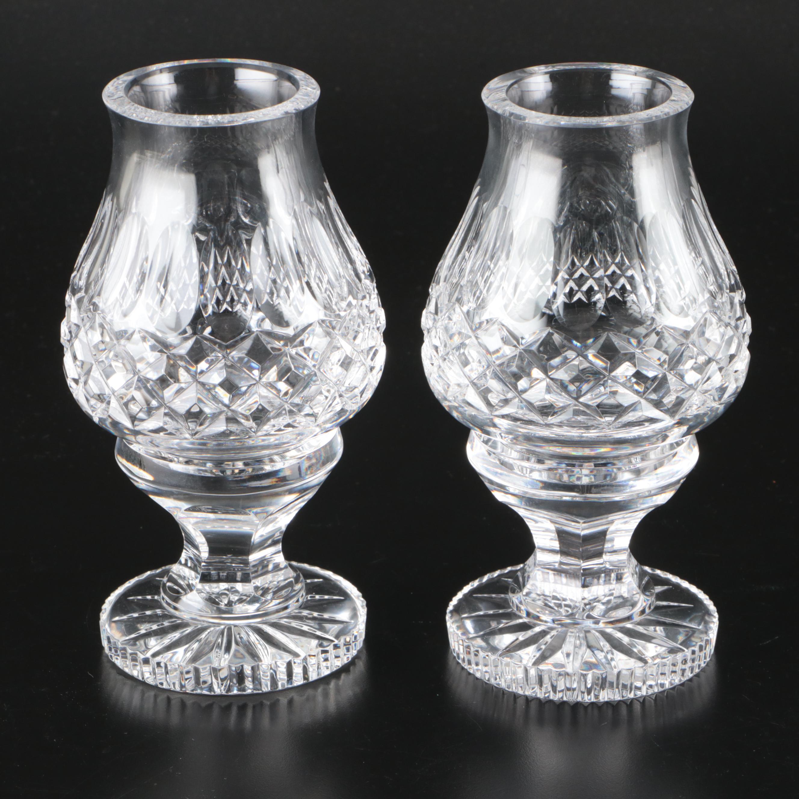 Waterford Crystal Candle Holders with Hurricanes